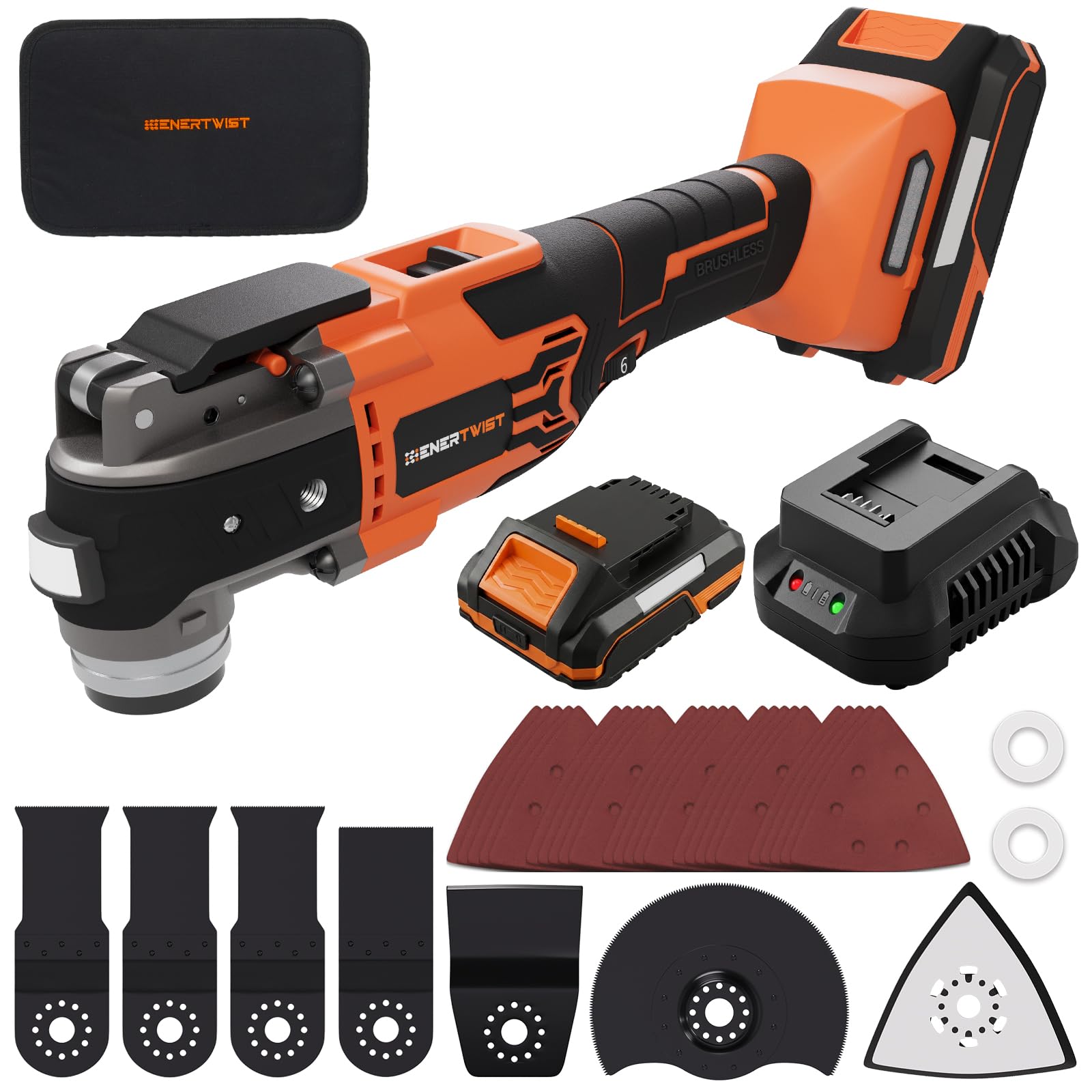 ENERTWIST 4.2 Amp Oscillating Multitool Kit with 33 PCS Accessories — Amazon image 10