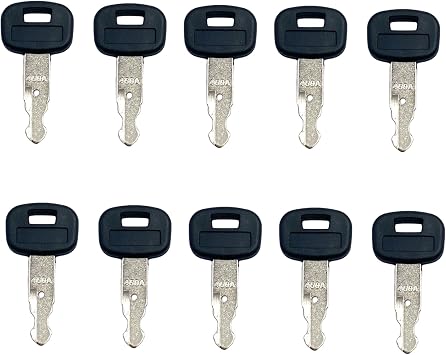 10 Pcs 459A Keys ELI80-0101 RC411-53933 RC461-53930 Compatible with Kubota Mini Excavator Track Loader Machines Keys