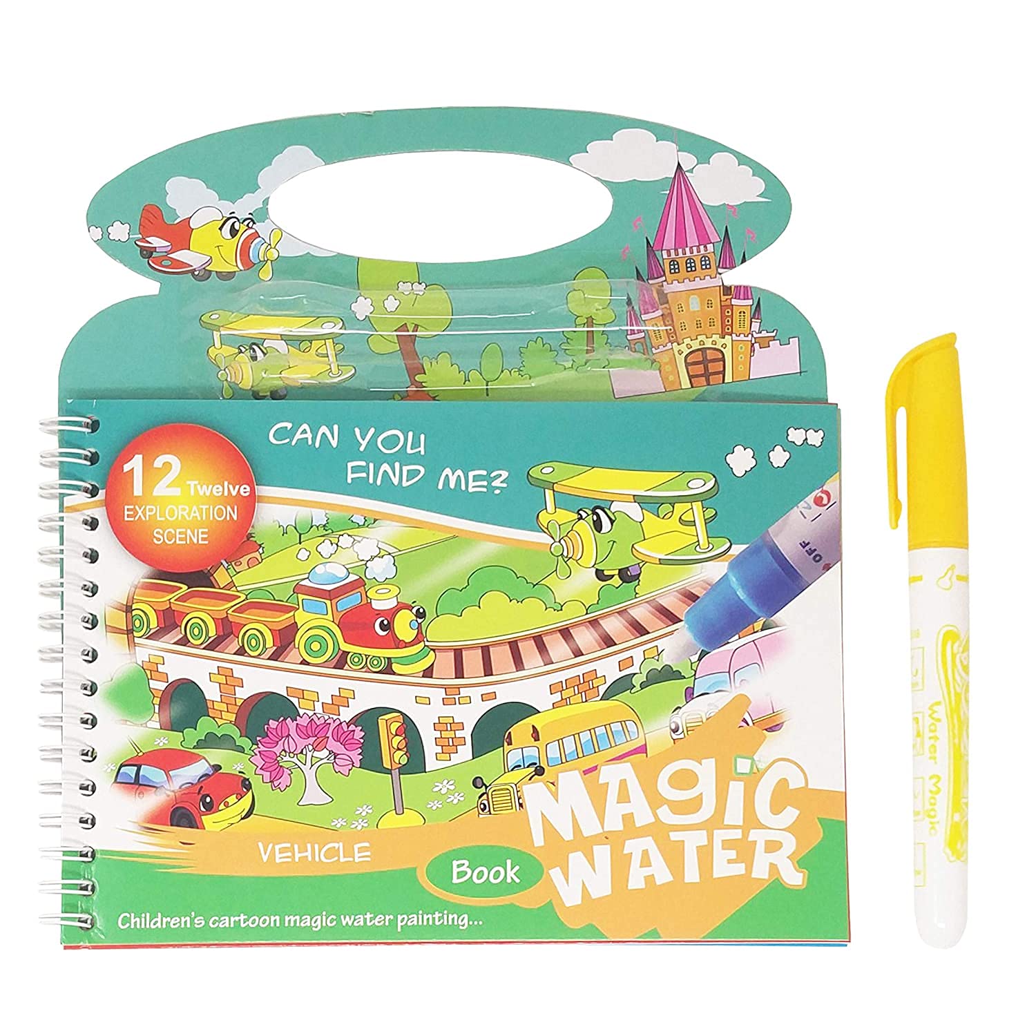 VIRTUAL WORLD Reusable Magic Water Painting Book Magic Doodle Pen Kids Coloring Doodle Drawing Board Games Child Educational Toy/Magic Book Water Painting for Kids (KIDS BOOK) (B09CTYSPYQ) Amazon Price History, Amazon Price Tracker