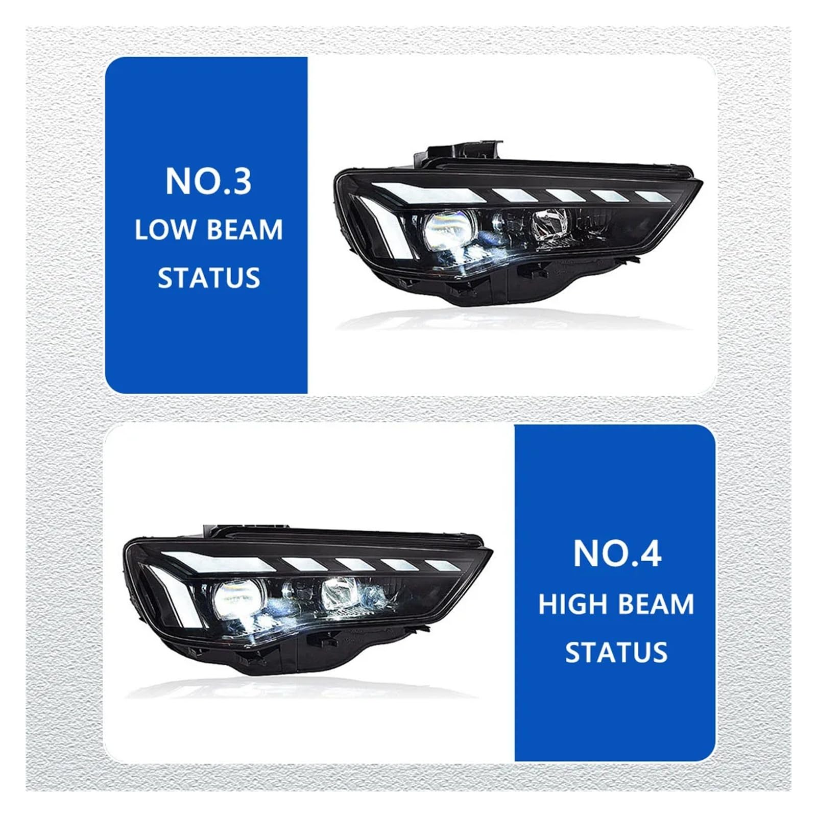 Pasuje do Au//di A3 2013-2016 pełna dioda LED DRL reflektor samochodowy montaż sygnału akcesoria samochodowe zmodyfikowana lampa reflektory LED