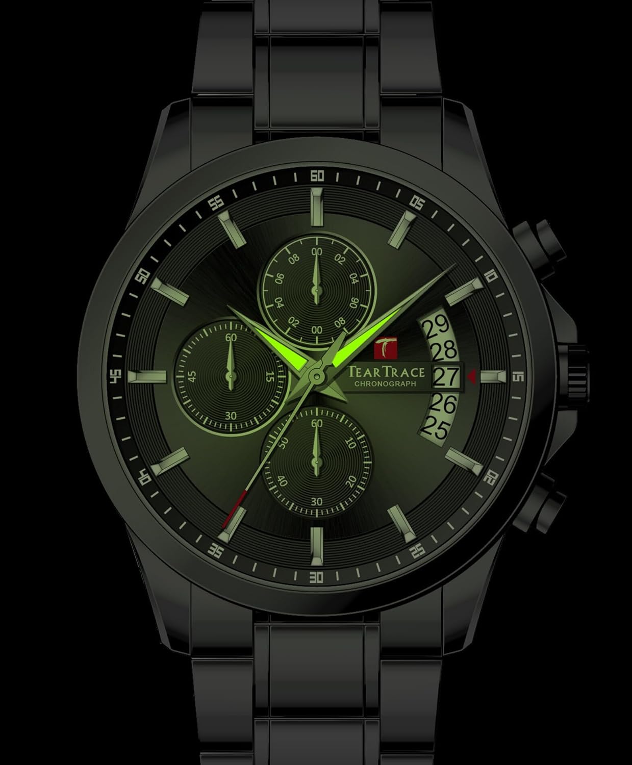 Watches for Men Luxury Quartz Casual Chronograph 3ATM Waterproof Sport Wrist Watches Multifunctional with Silicone Strap Mens Watches - Image 7