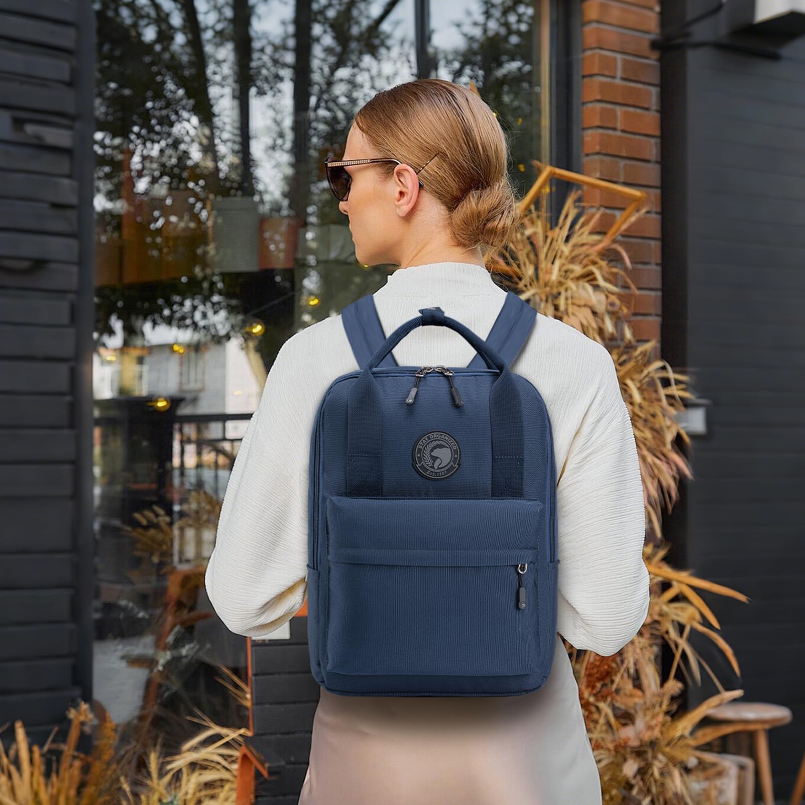 40x30x10cm Lufthansa British Airways Reiserucksack Handgepäck Flugzeug, Wasserdicht Oxford Handgepäck Travel Rucksack mit 14 Zoll Laptopfach Daypack Schulrucksack für Damen, Herren, Reisen