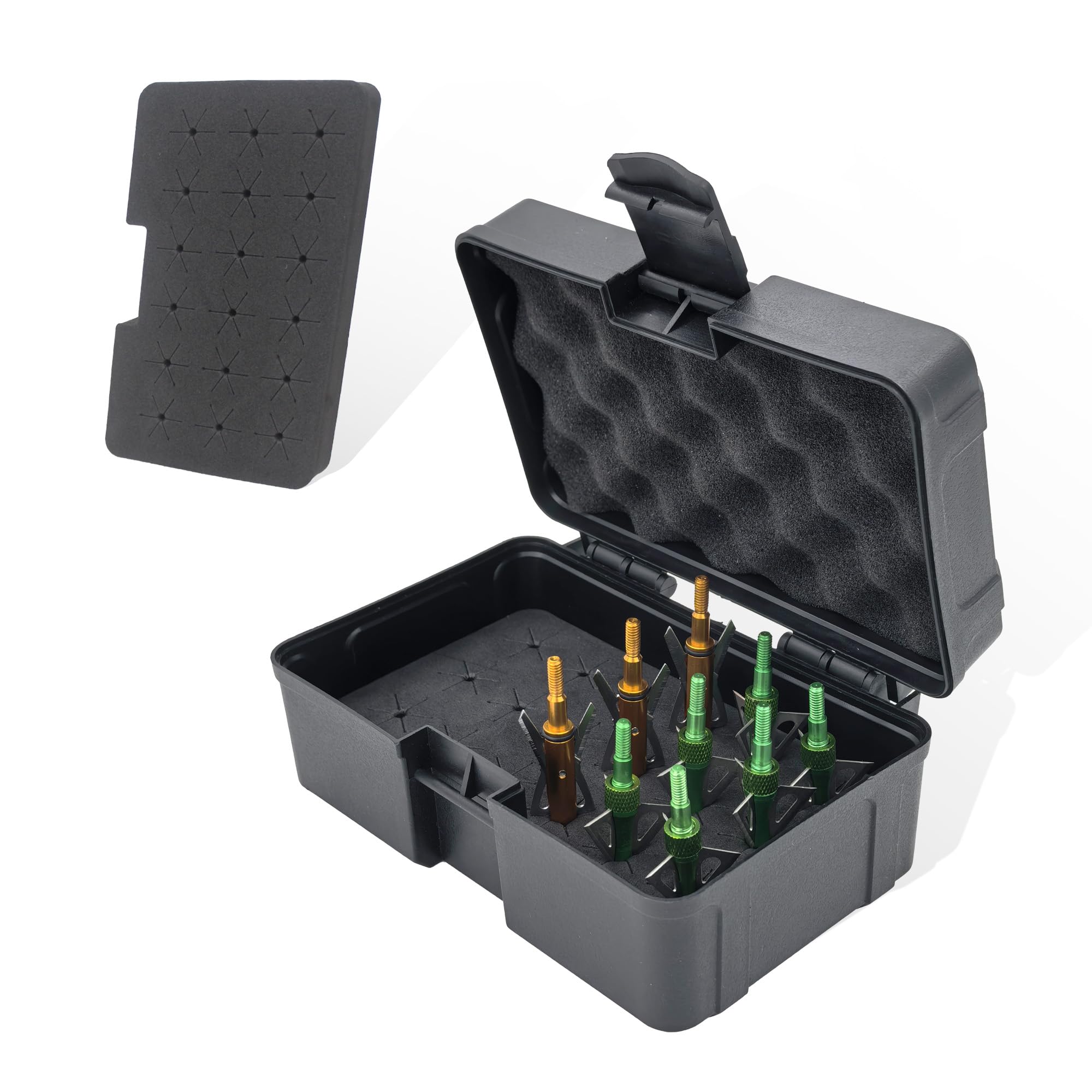 Wamlet Broadhead Box Storage Broad Heads Case Outdoor Arrow Tips Organizer for Compound Bow and Crossbow Accessories - Holds 18pcs Broadheads(Case Only)