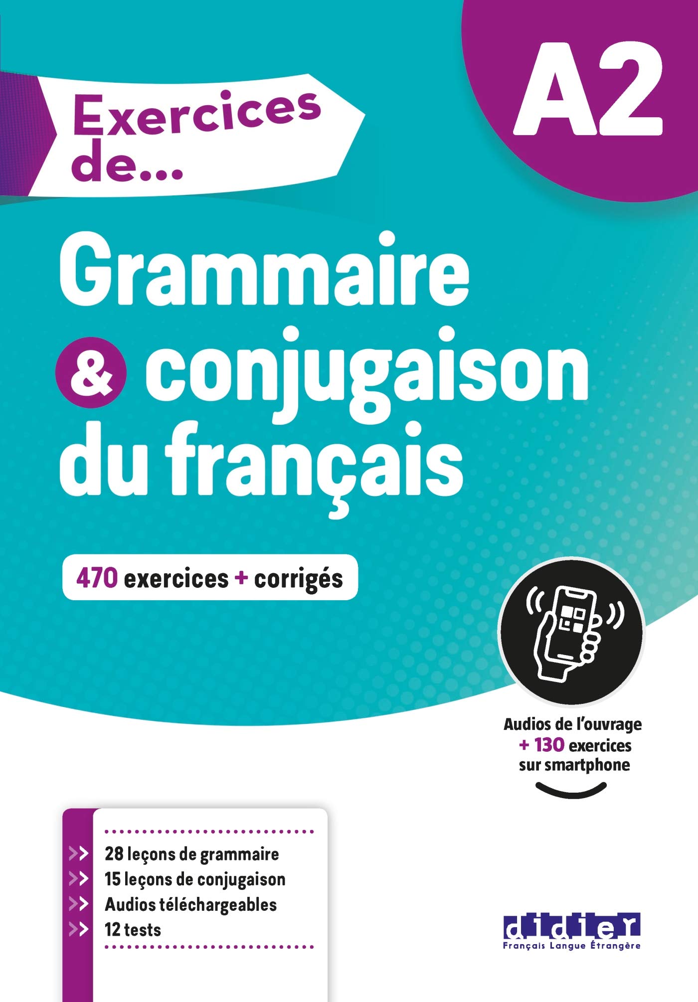 Exercices de... Grammaire et conjugaison A2 - Livre + didierfle.app: Livre A2
