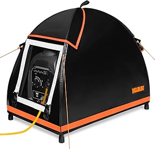 IGAN Small Inverter Generator Tent Cover While Running, Compatible for Honda and Most 1000~2300 Watts Generators, Portable Outdoor All-Weather Tarpaulin Cover for Rain, Orange