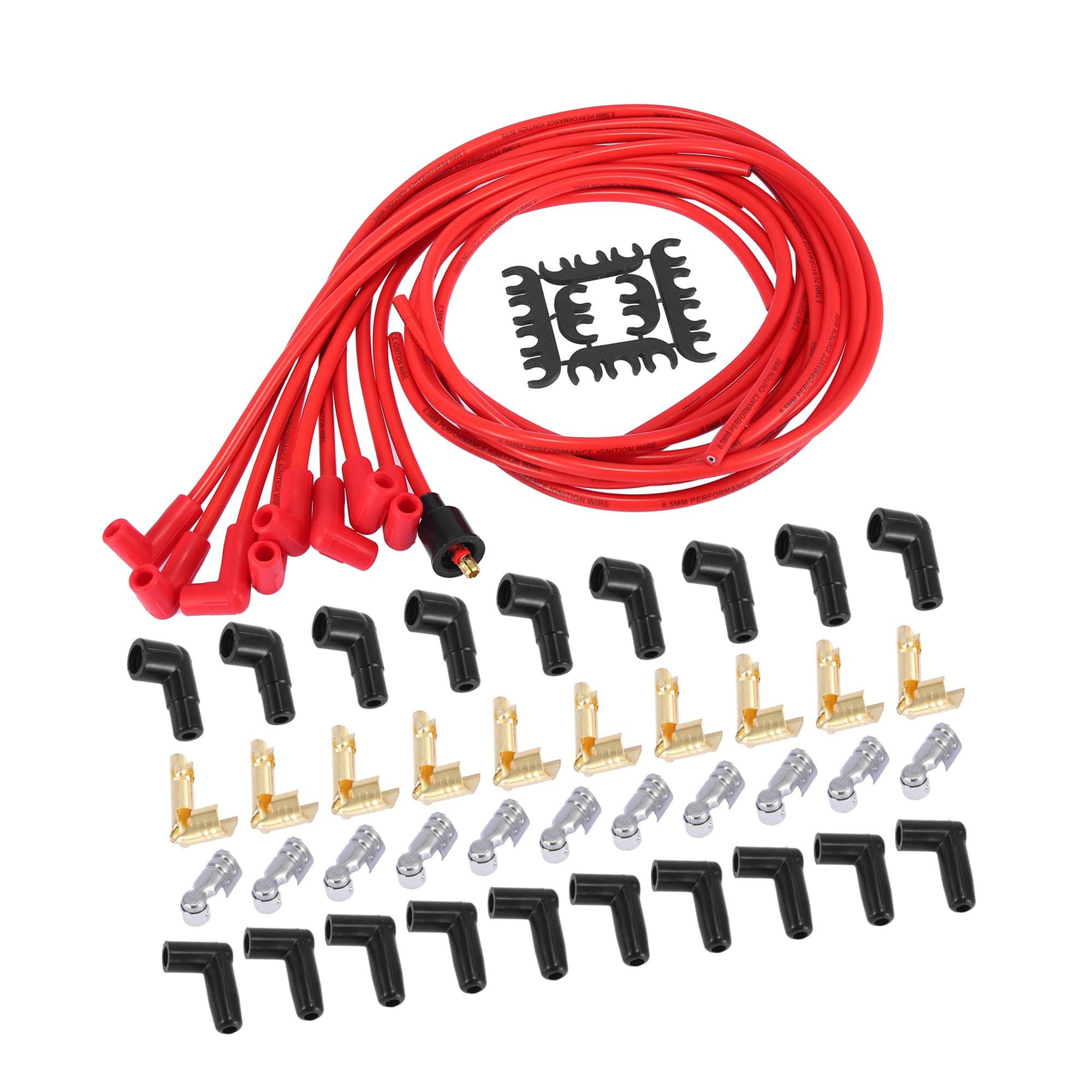 A ABSOPRO Veicolo 8mm Universale Scintilla Spina Accensione Cavo Rosso Set ricambio Sostituzione dell'articolo