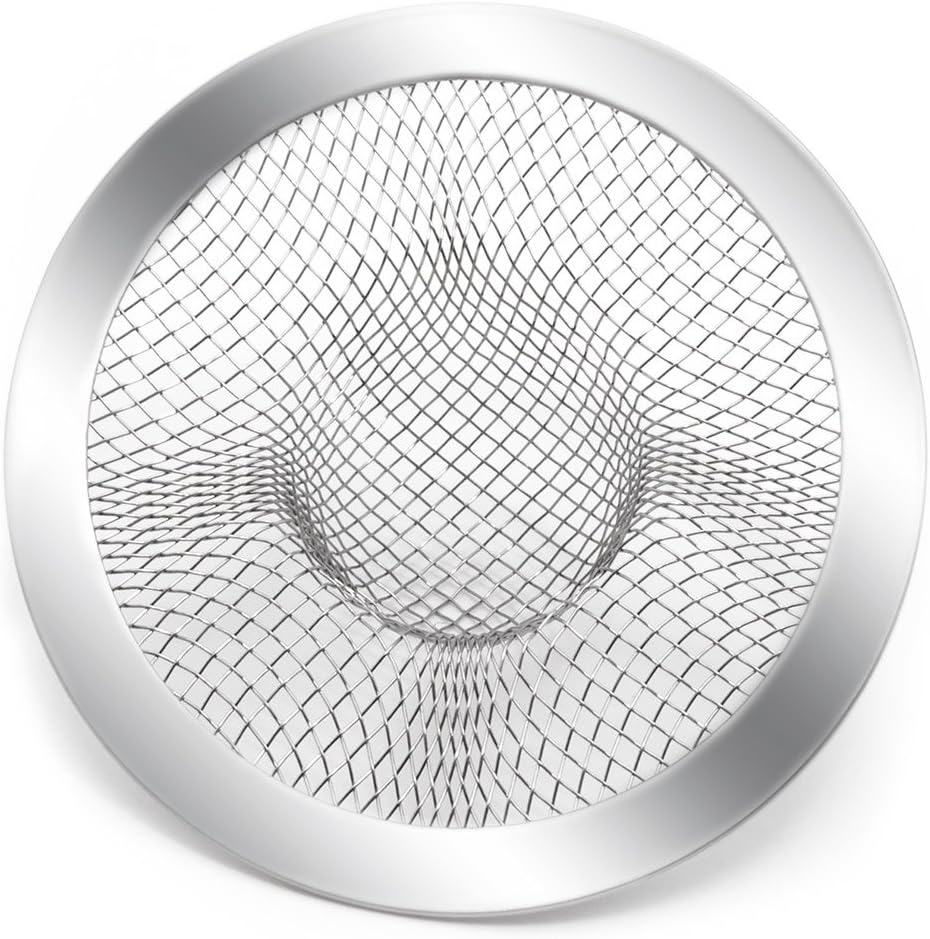 Sink Mesh Strainer(2pcs) Outer:2.75" Inner:1.2" Deep:1",Mesh Metal Sink Strainer,Stainless Steel Slop Basket Filter Trap,Bathroom Sink Drain Strainer,Mesh Metal Sink Strainer