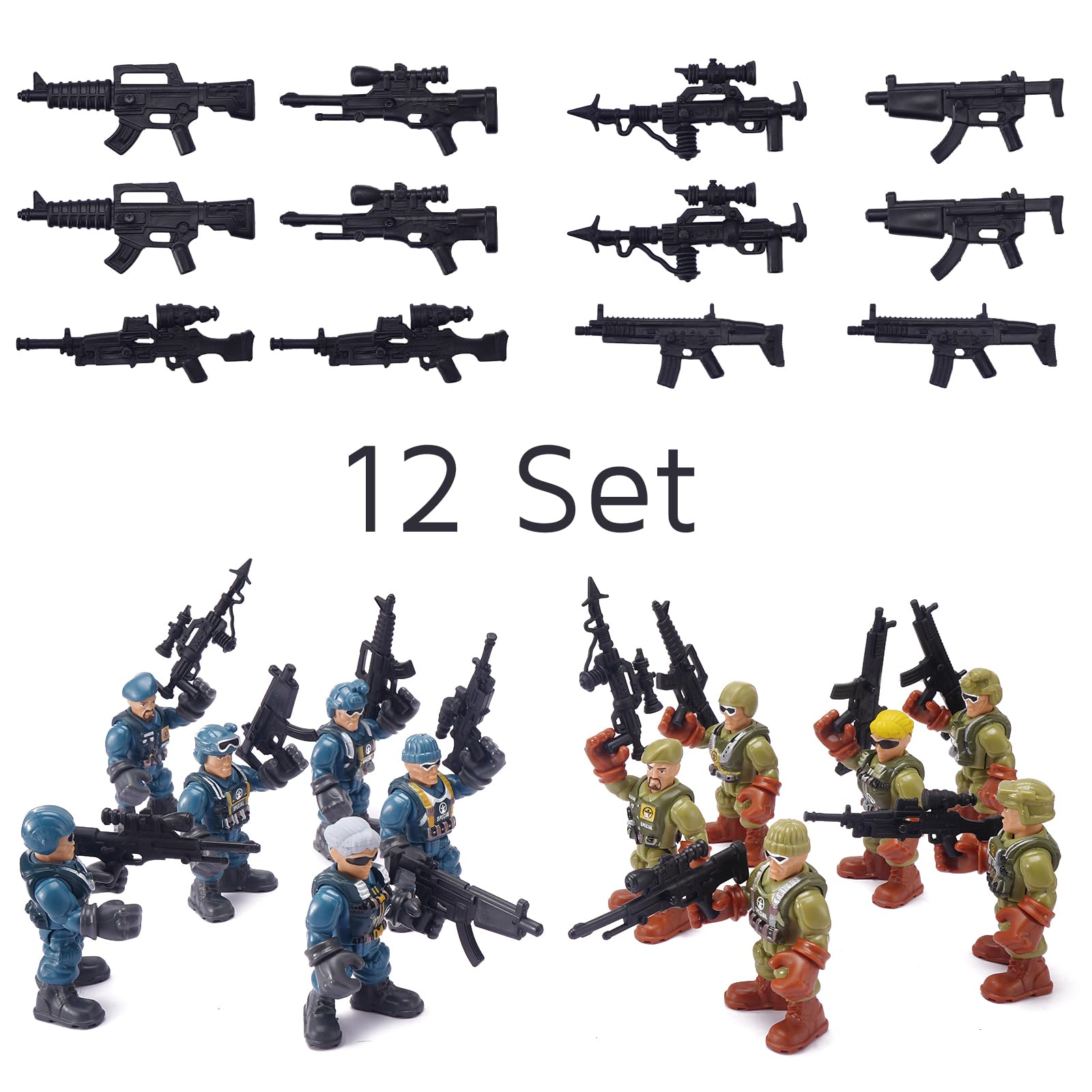 Amazon.co.jp: Sepco 特殊部隊 軍事アクションフィギュア 武器付き