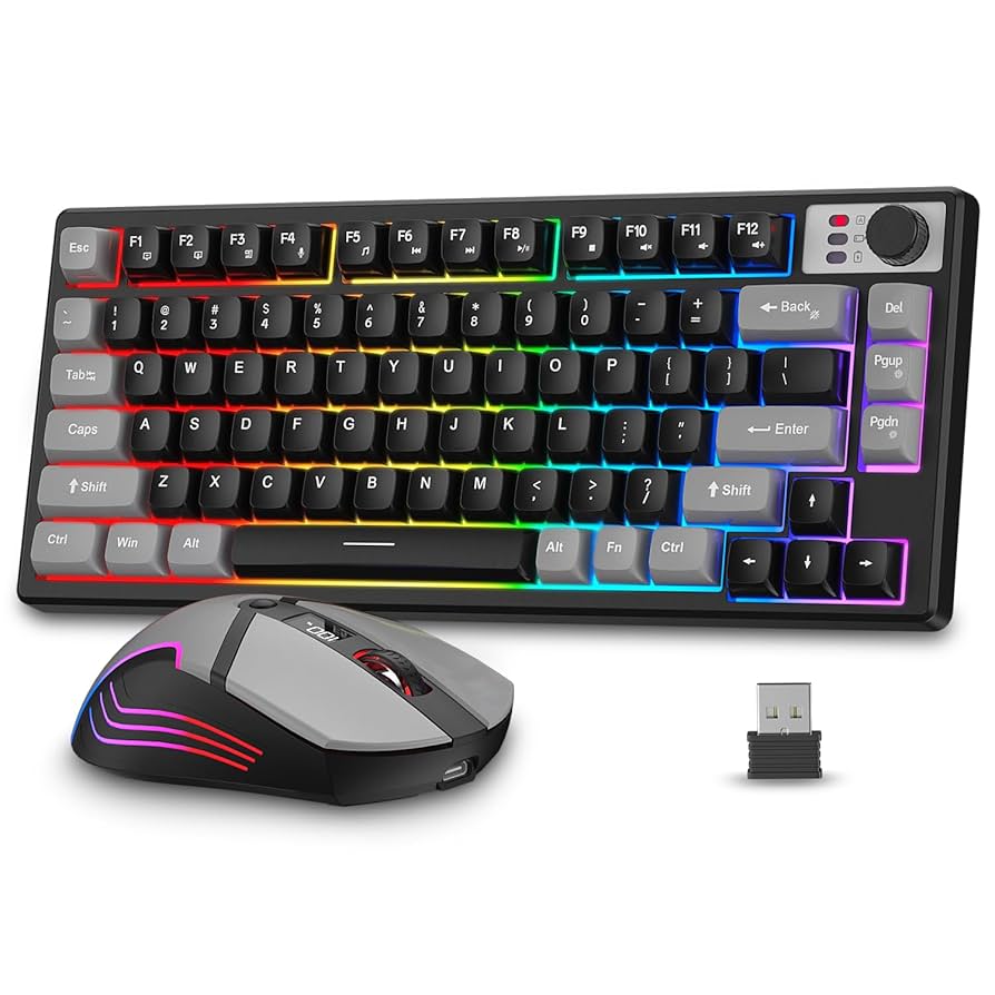 Amazon.com: BlueFinger 75% Wireless Gaming Keyboard and