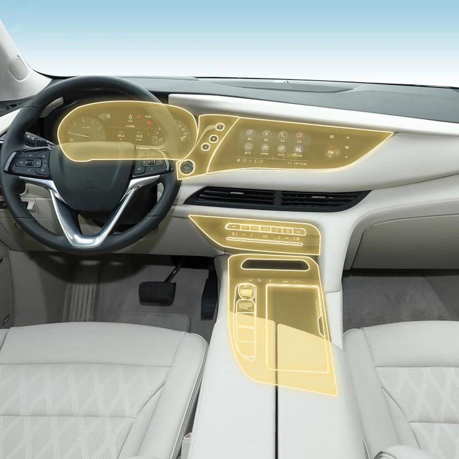 Film PPF intérieur de voiture anti-rayures Buick Enclave 2020-2025
