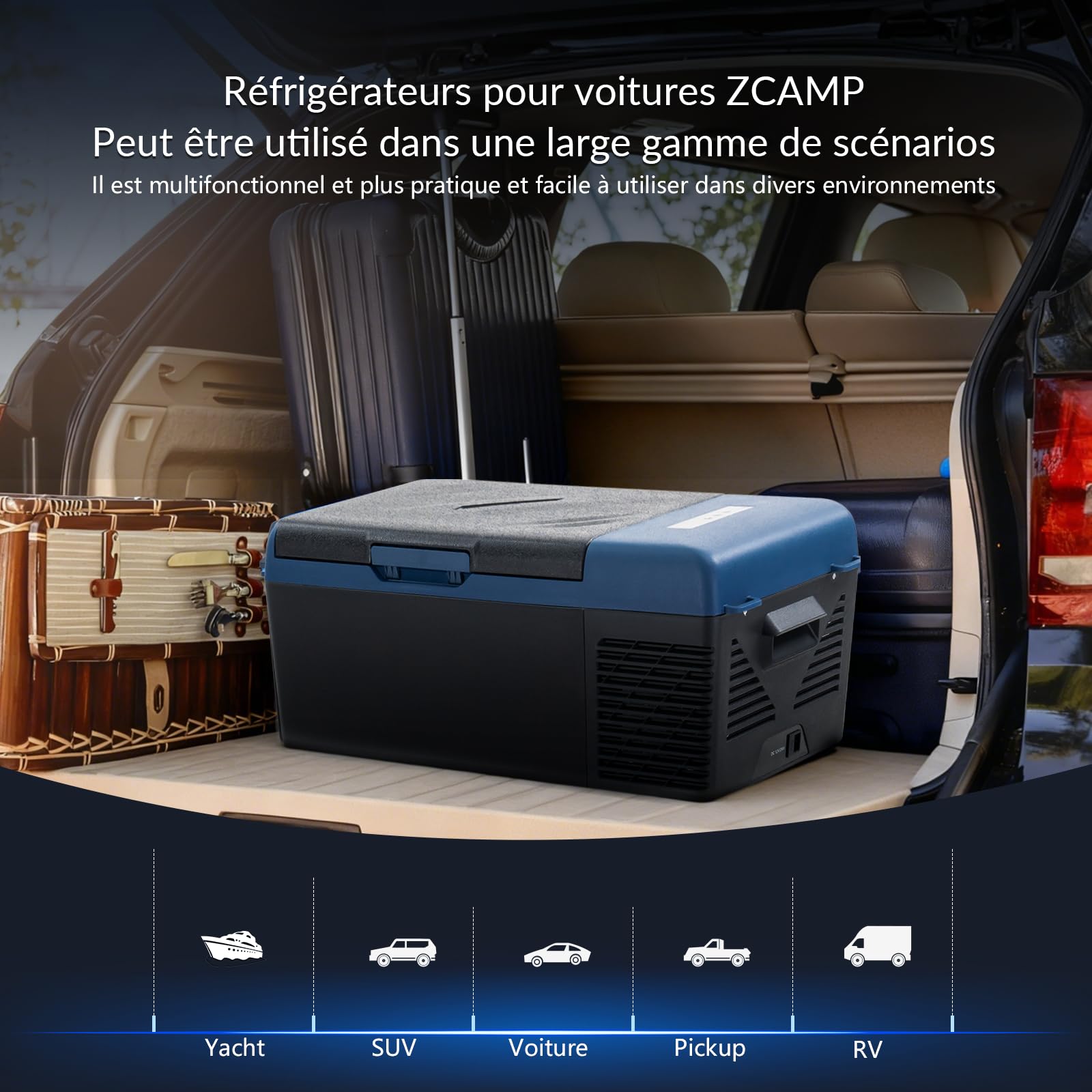 KI15 15L Nevera Portátil Eléctrica Refrigerador de Coche 12V 24V mini frigorífico CA 220v para Hogar, Camping, Viajes, Automóvil, 20ºC a 20ºC