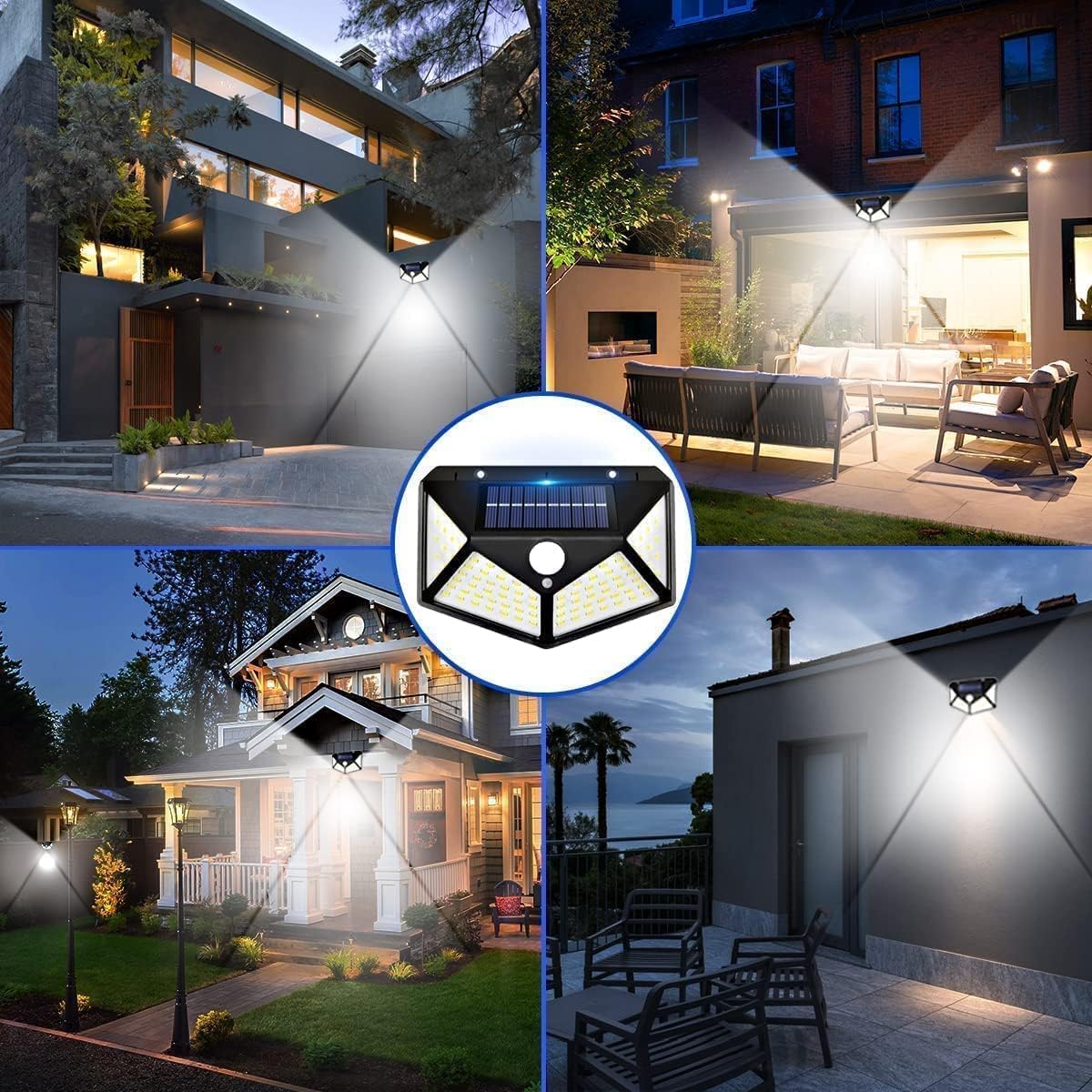 Solar Interaction Wall lamp BK100 LED Solar Wall Light with 5.5V 
