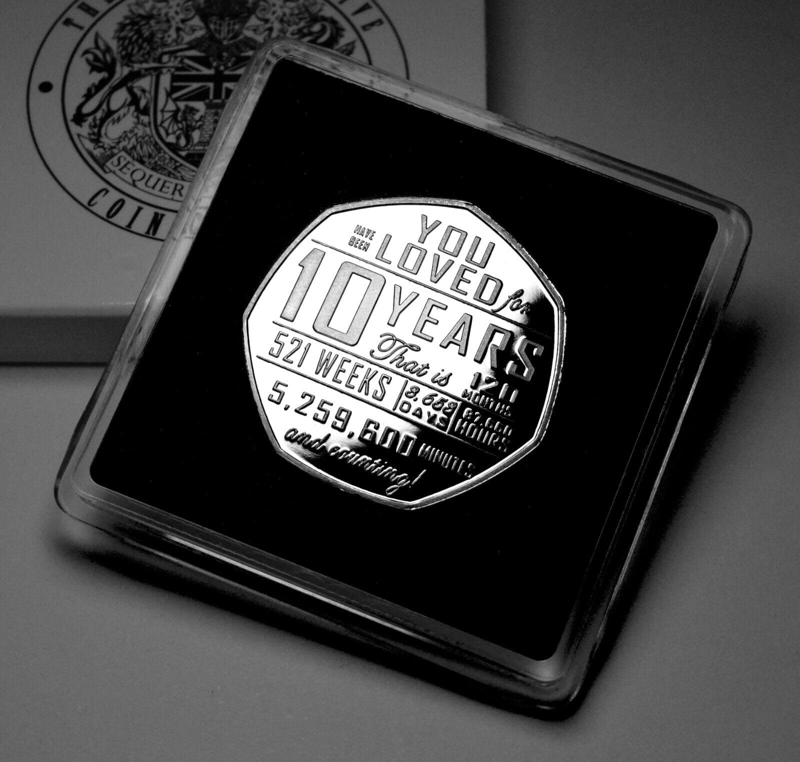 The Commemorative Coin Company 10th Birthday Silver Commemorative in Gift Case. Gift/Present. 10 Years Old Son/Daughter/Grandson/Granddaughter