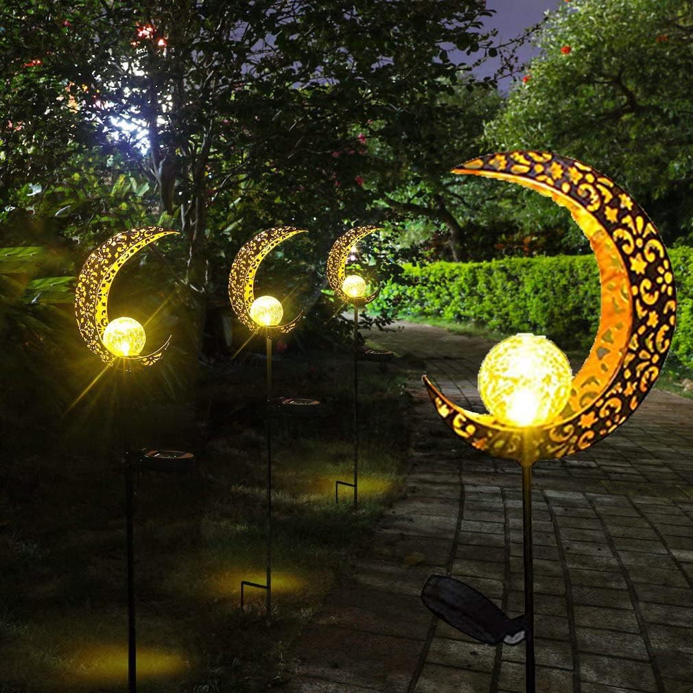 Bеѕt Dеаl Prоduсt 4 Pack Solar Lights Garden Outdoor,Solar Powered Pathway Decorations Moon Crackle Glass Globe Stake Metal Lights,Waterproof LED Landscape Light for Walkway,Yard,Lawn,Patio or Courtyard,Auto On/Off Bеѕt Dеаl Prоduсt 4 Pack Solar Lights Garden Outdoor,Solar Powered Pathway Decorations Moon Crackle Glass Globe Stake Metal Lights,Waterproof LED Landscape Light for Walkway,Yard,Lawn,Patio or Courtyard,Auto On/Off