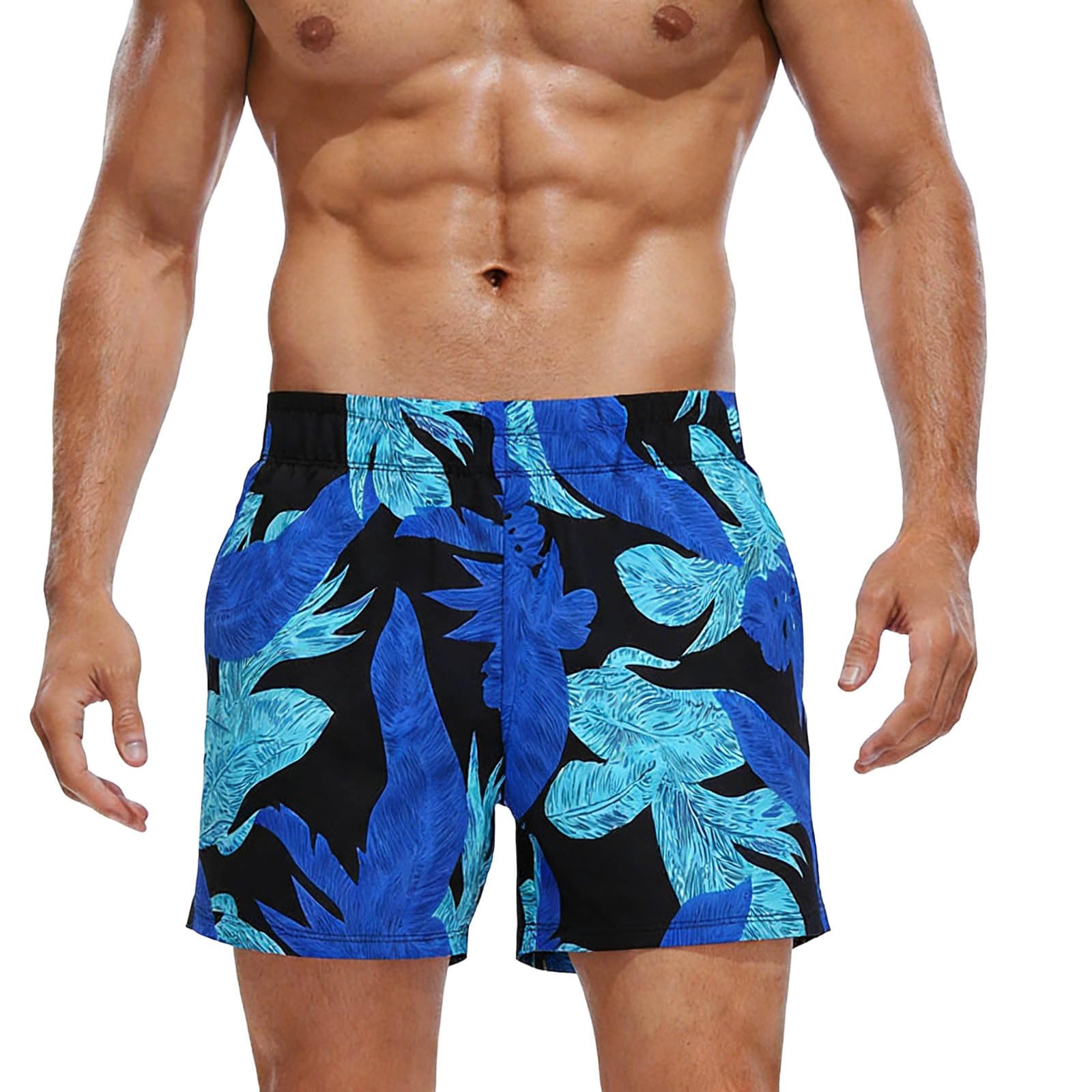 Shorts Herren Hawaii Kurze Hosen Sommer Leicht Und Luftig Herrenshorts Strand Atmungsaktive Sommershorts Tunnelzug Taschen Sport Freizeitshorts Freizeit Sportshort Blau Einheitsgröße