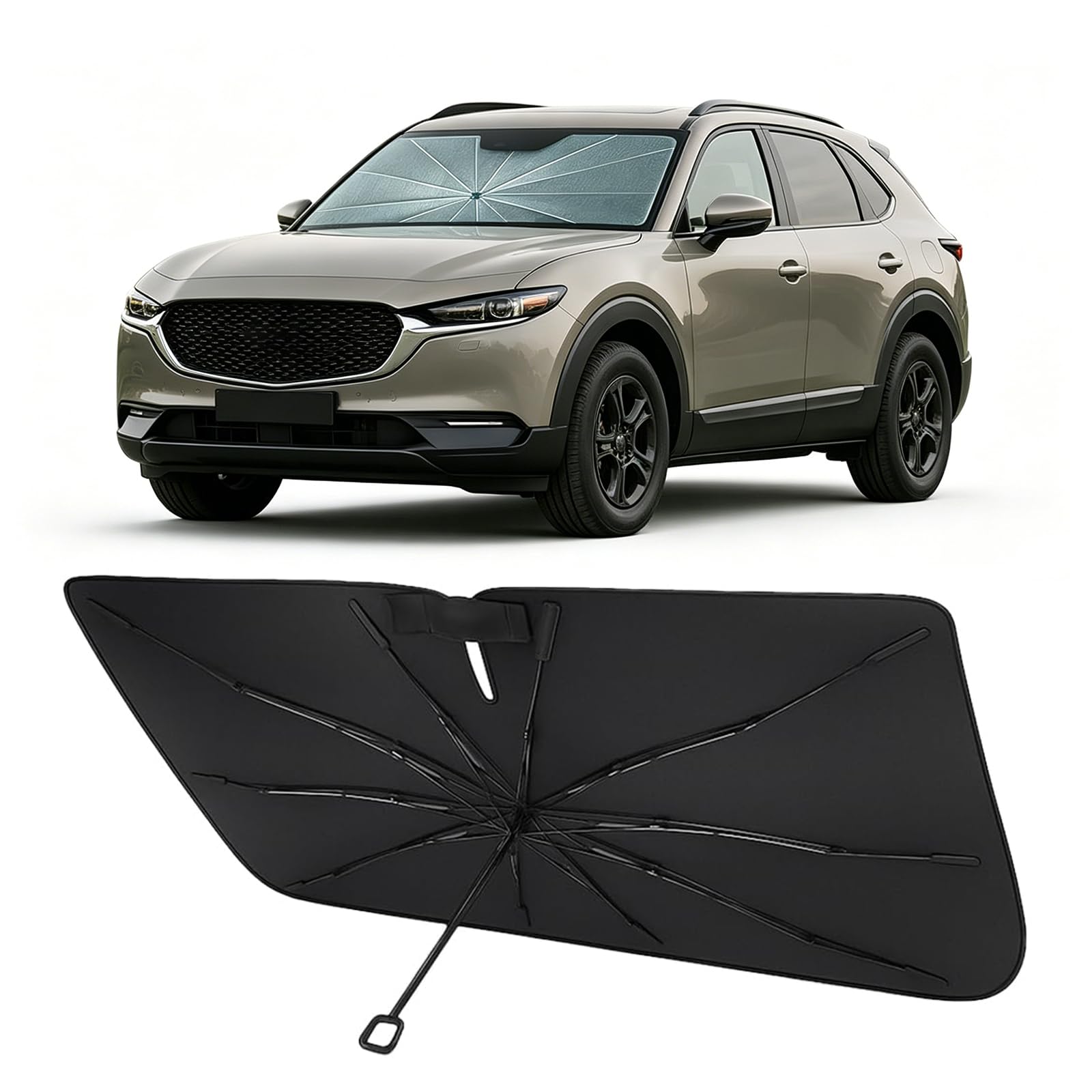 Proadsy Custom Fit Windshield Sun Shade Umbrella for 2020-2026 Mazda CX-30