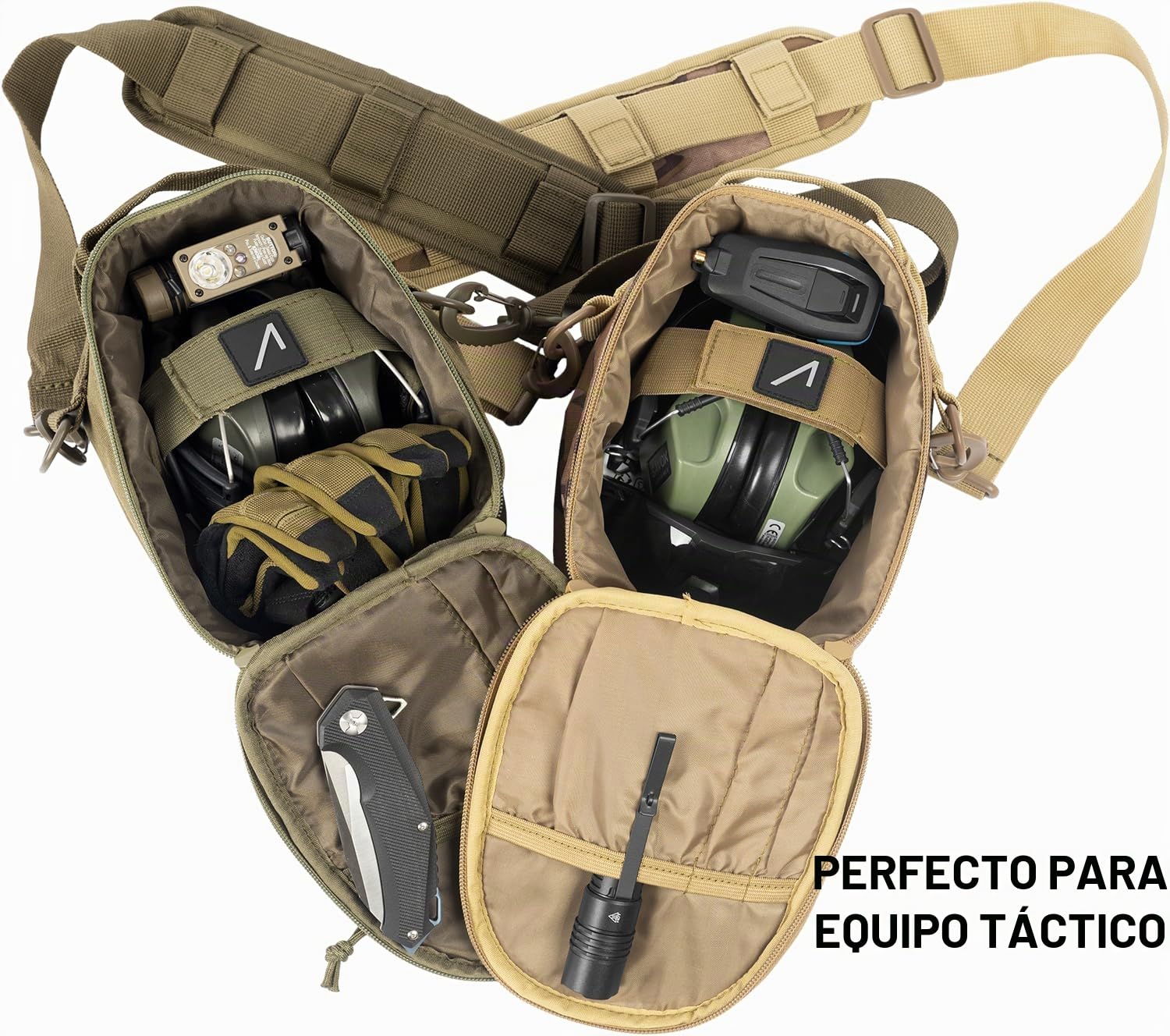 ACE Schakal Bolsa para protectores auditivos - Funda de transporte compatible con orejeras de Sordin, Howard Leight y muchas más