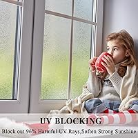 Vista 3 de Película decorativa de privacidad para ventana, película decorativa para puerta de vidrio, tinte de ventana de adherencia estática, sin pegamento