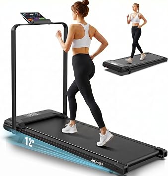 ANCHEER Walking Pads, 2 in 1 Under Desk Treadmill 2.5HP Compact Running Machine with Remote Control, 300lbs Weight Capacity for Home/Gym/Office,Ultra-Quiet, Installation-Free