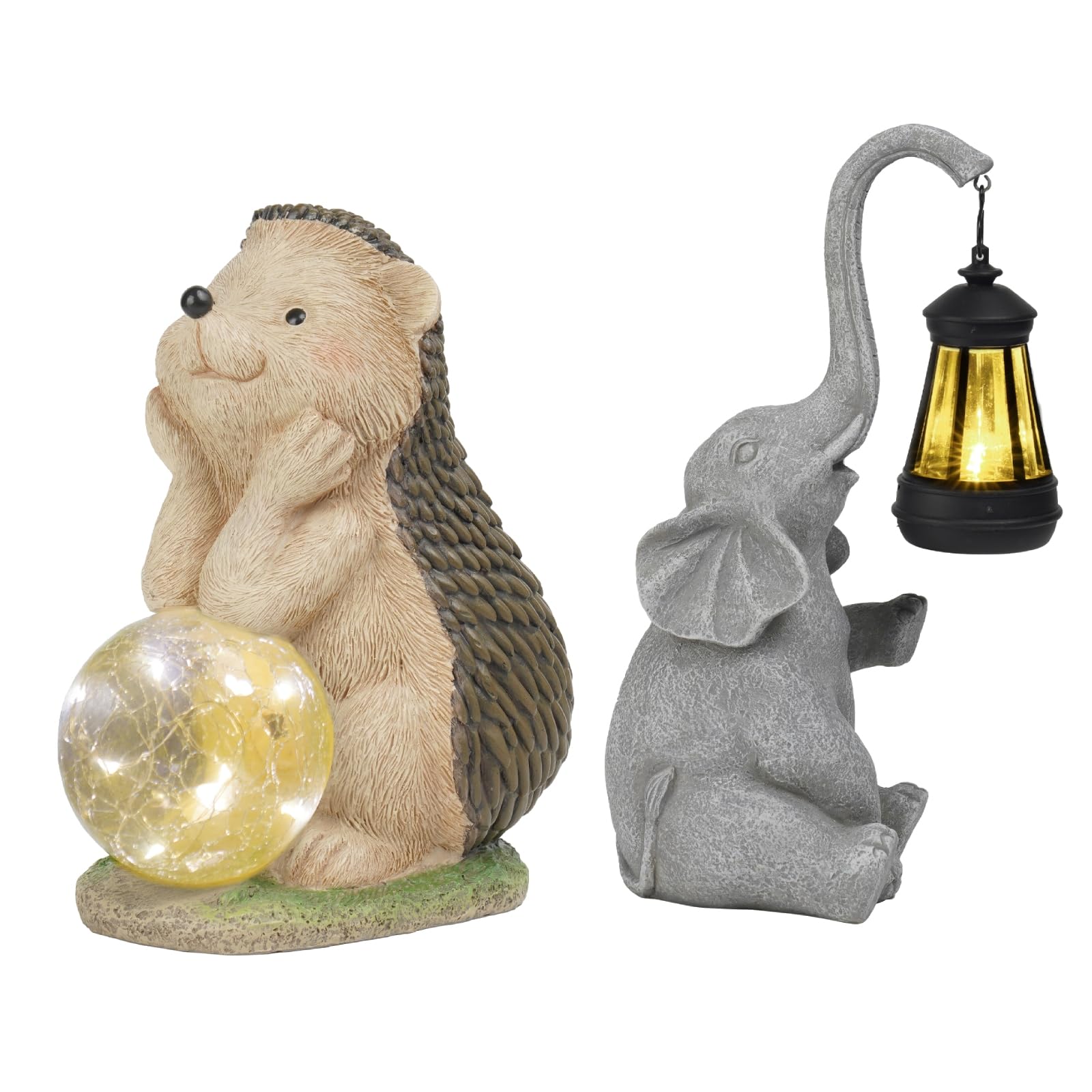 DiliComing Solar Garden Sculpture Statue - Outdoor Lawn Décor Sculpture with Solar Lights for Garden Yard Lawn