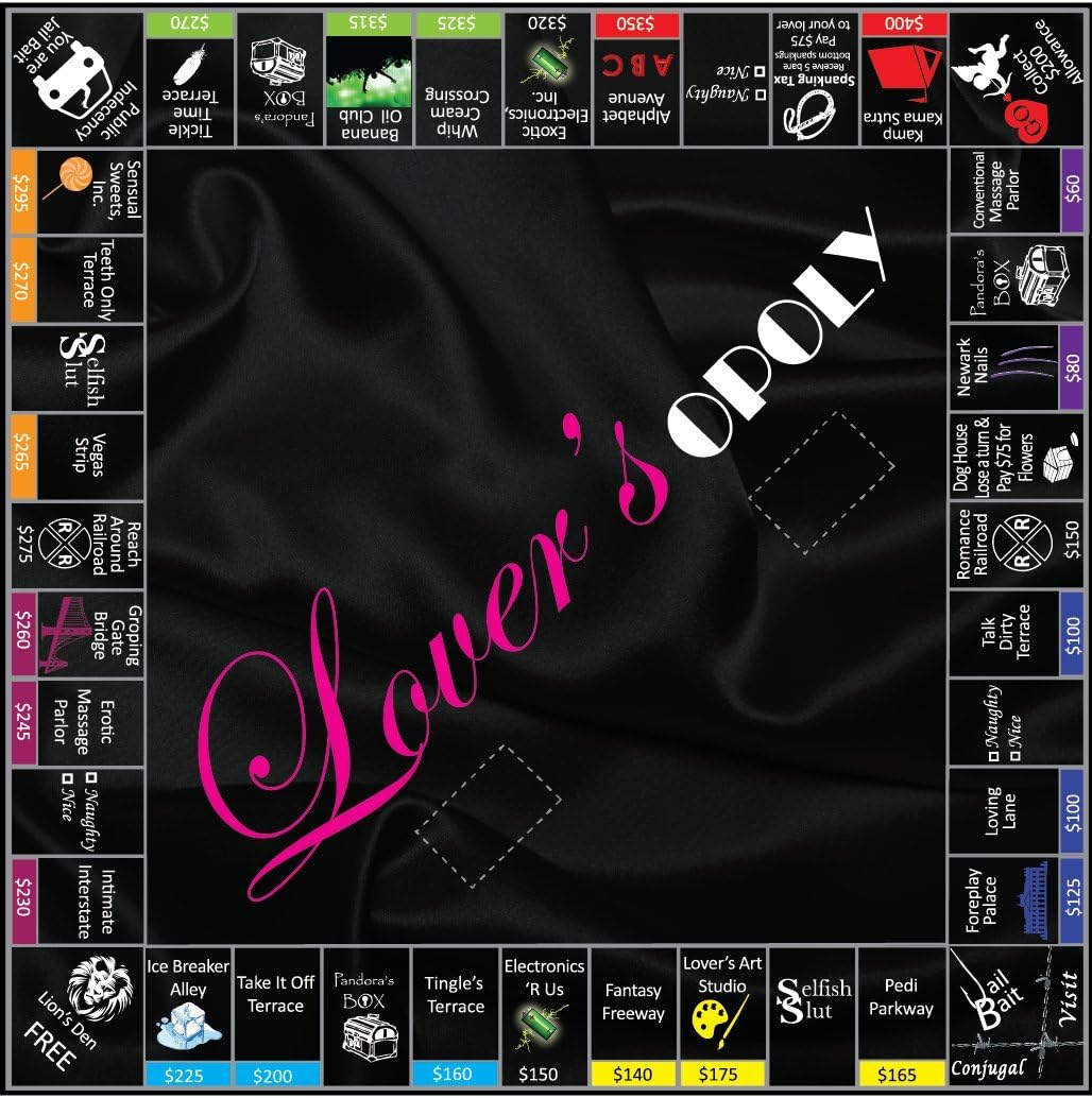 New! LOVER'SOPOLY - Adult Board Games - Spice Things Up! Best Combination of Sex, Love, Intimacy and Relationship
