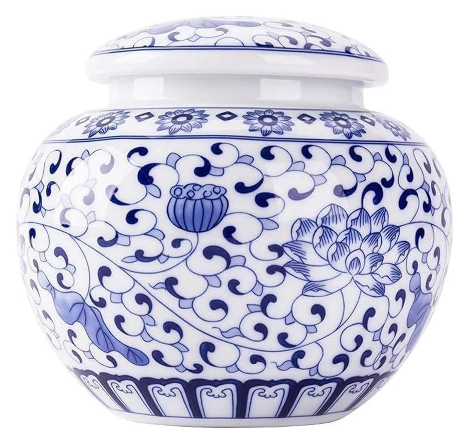 Vase Desktop Porcelain Vases Ceramic Shape Ginger Jar Sugar Canister, Container, Tea Handrafted Jingdezhen Decorative