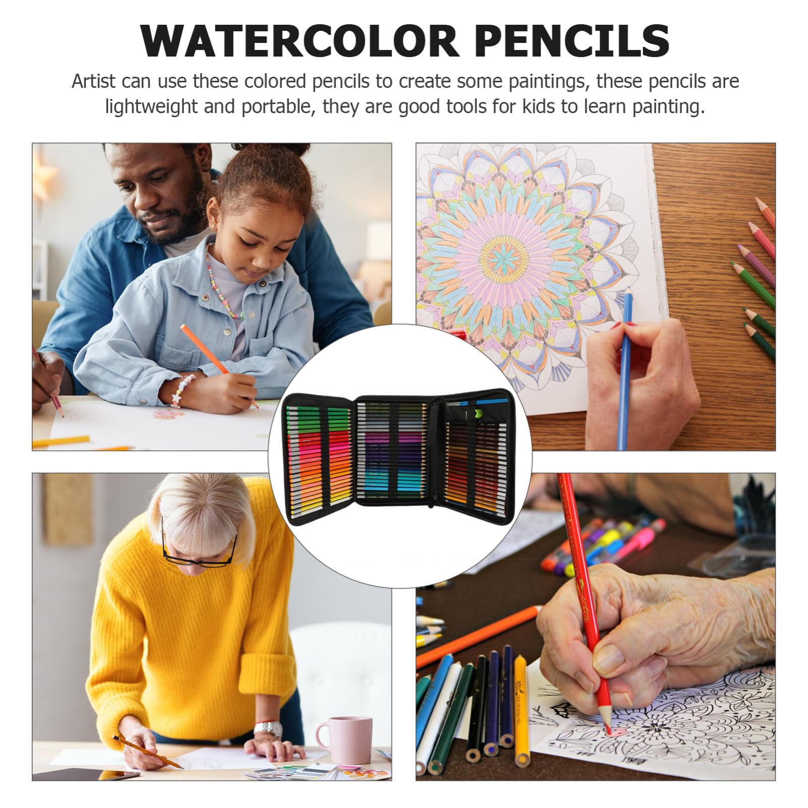 Hohopeti 1set Acquerellabili Professionali Colori Per Scuola e Hobby Creativi Accessori Per e