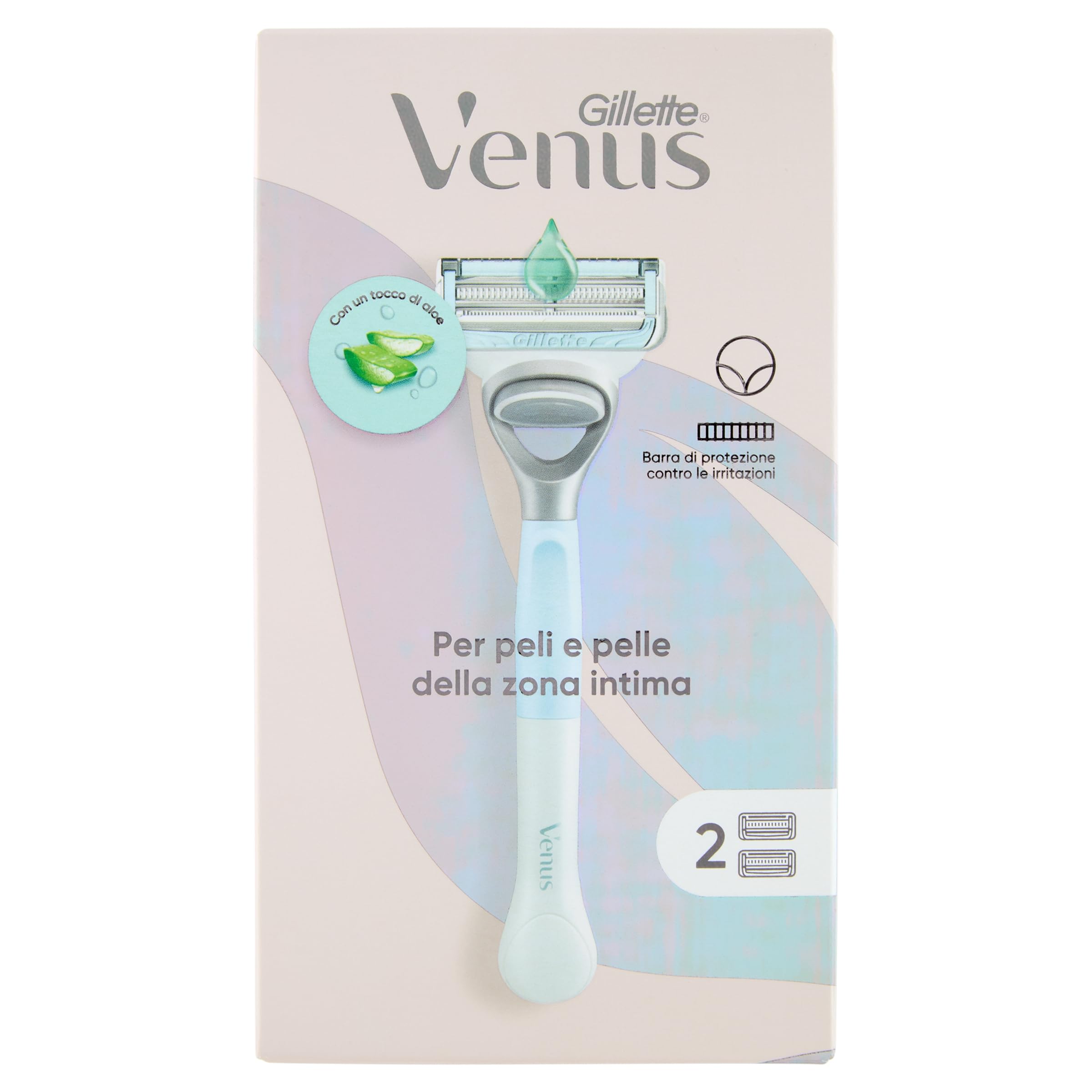 Gillette Venus, trymer do włosów i skóry intymnej + 2 zestawy zapasowych żyletek, części do maszynki do golenia dla kobiet, ostrza damskie do Gillette VENUS