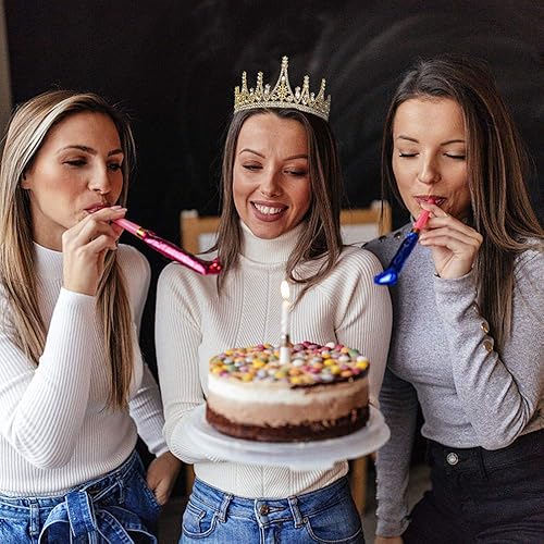 Miniatura 7 de NODG Tiaras y coronas doradas Diademas de fiesta y joyas para el cabello con diamantes de imitación Accesorios para la cabeza de mujer para novia,