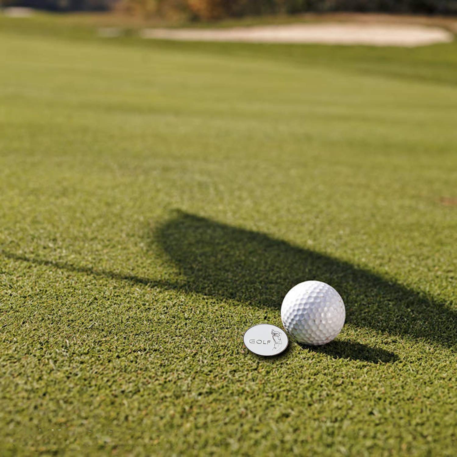 Kofull Marcatori per Palline Golf Accessori per Il Campo da Golf 3 Pezzi, Argento