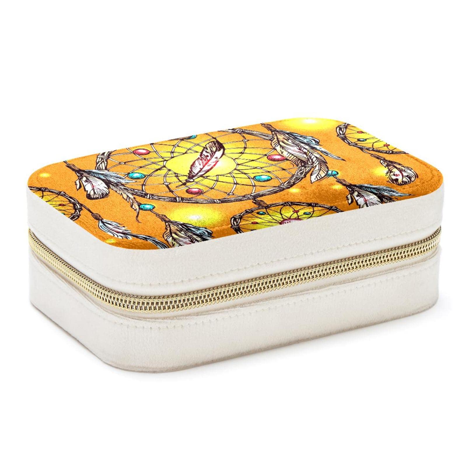Organiseur de bijoux de voyage anti-nœuds avec motif attrape-rêves