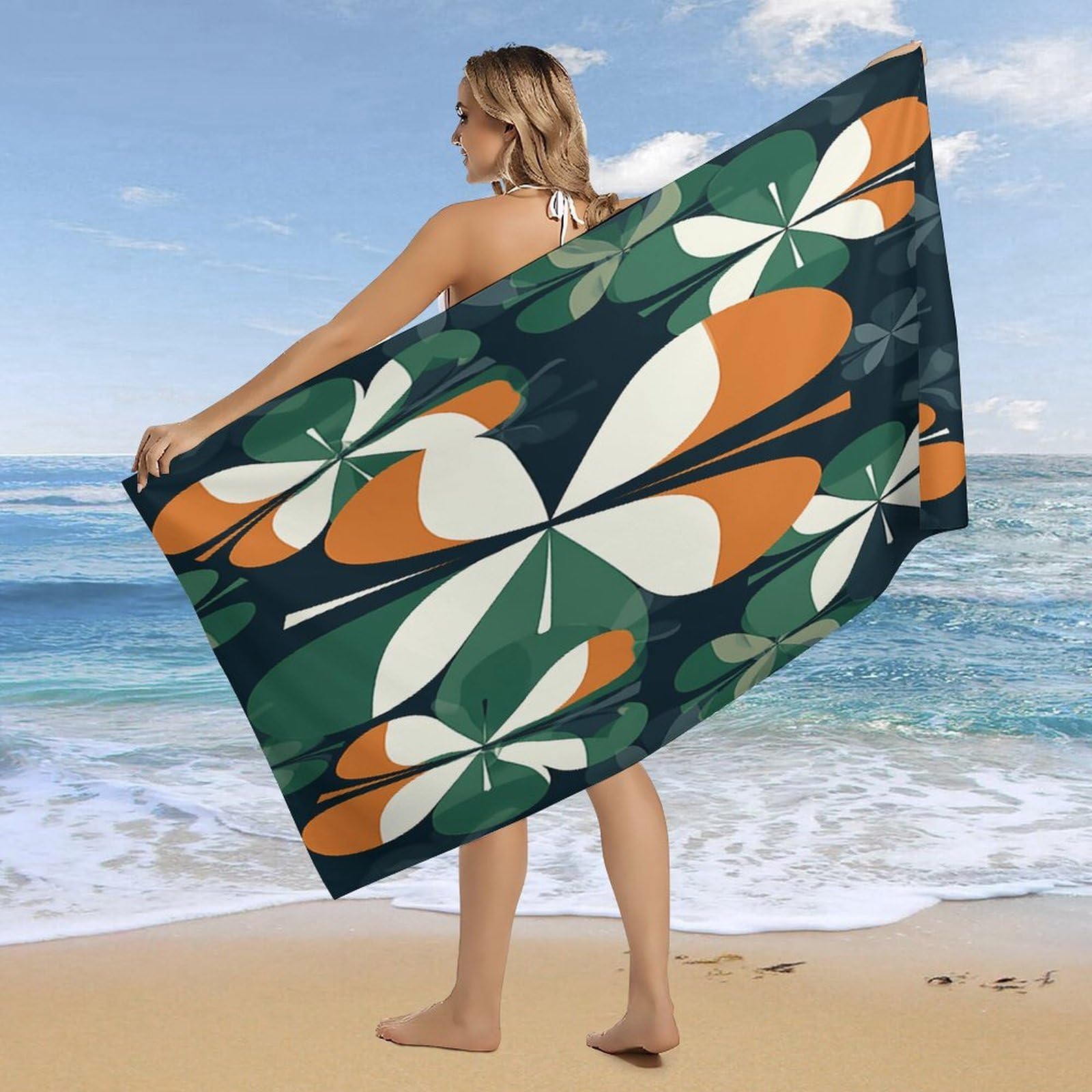 Toallas de baño unisex de forma especial, toalla de playa ligera de secado rápido, toalla de baño para viajes, deportes, piscina, baño, camping, yoga, adultos, 160 x 80 cm