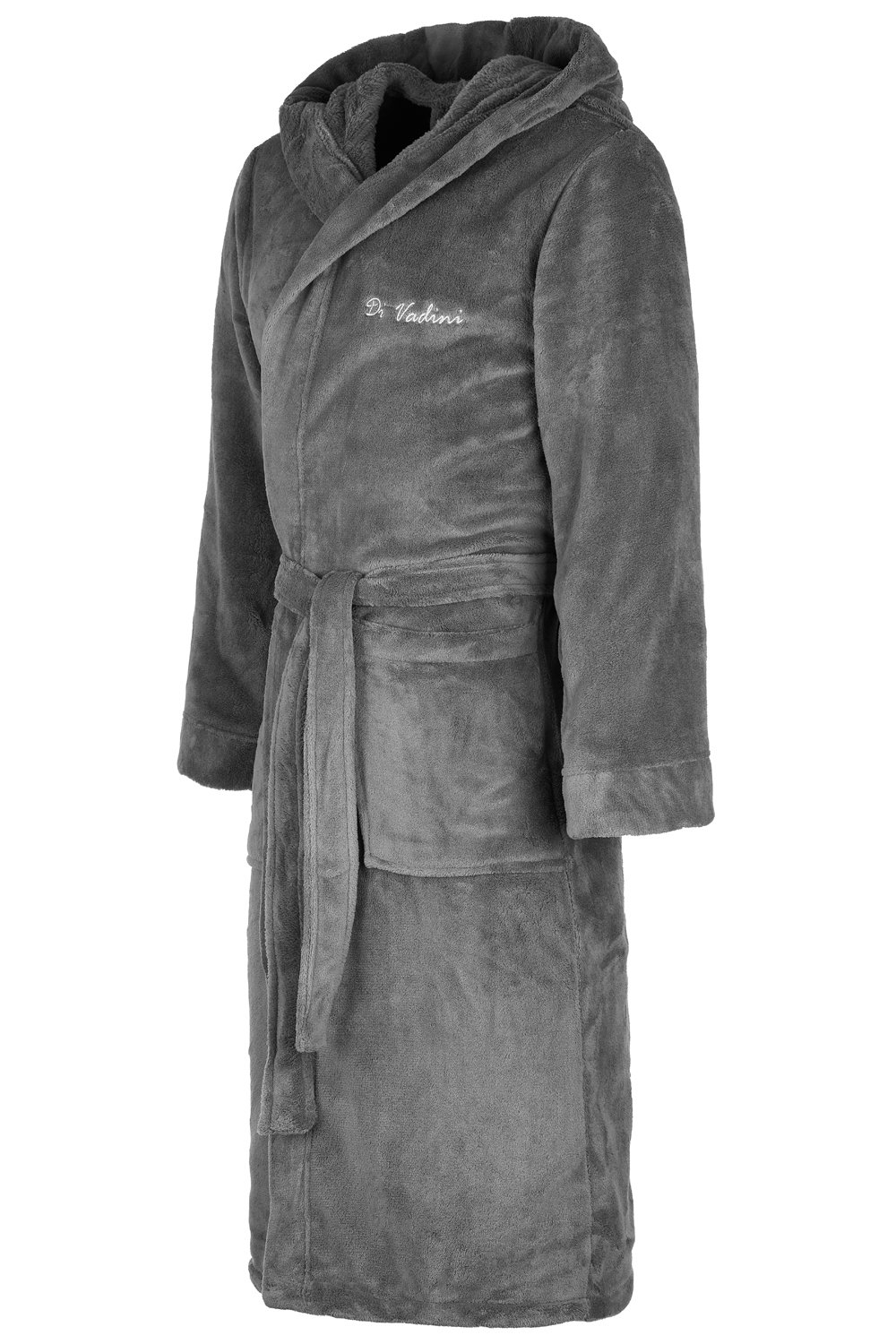 Di Vadini - Accappatoio unisex Florenz con cappuccio, in microfibra Öko-Tex Standard 100 I Kimono con colori e dimensioni a scelta, XXS - 5XL