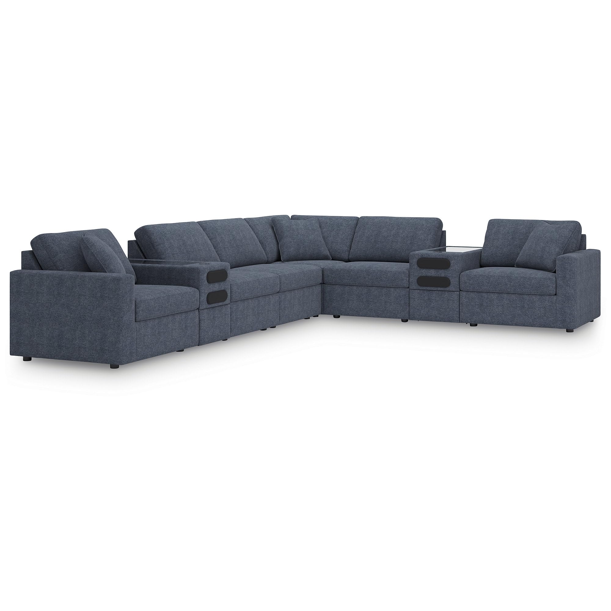 Signature Design by Ashley Large Modular Sectional Sofa with Speakers