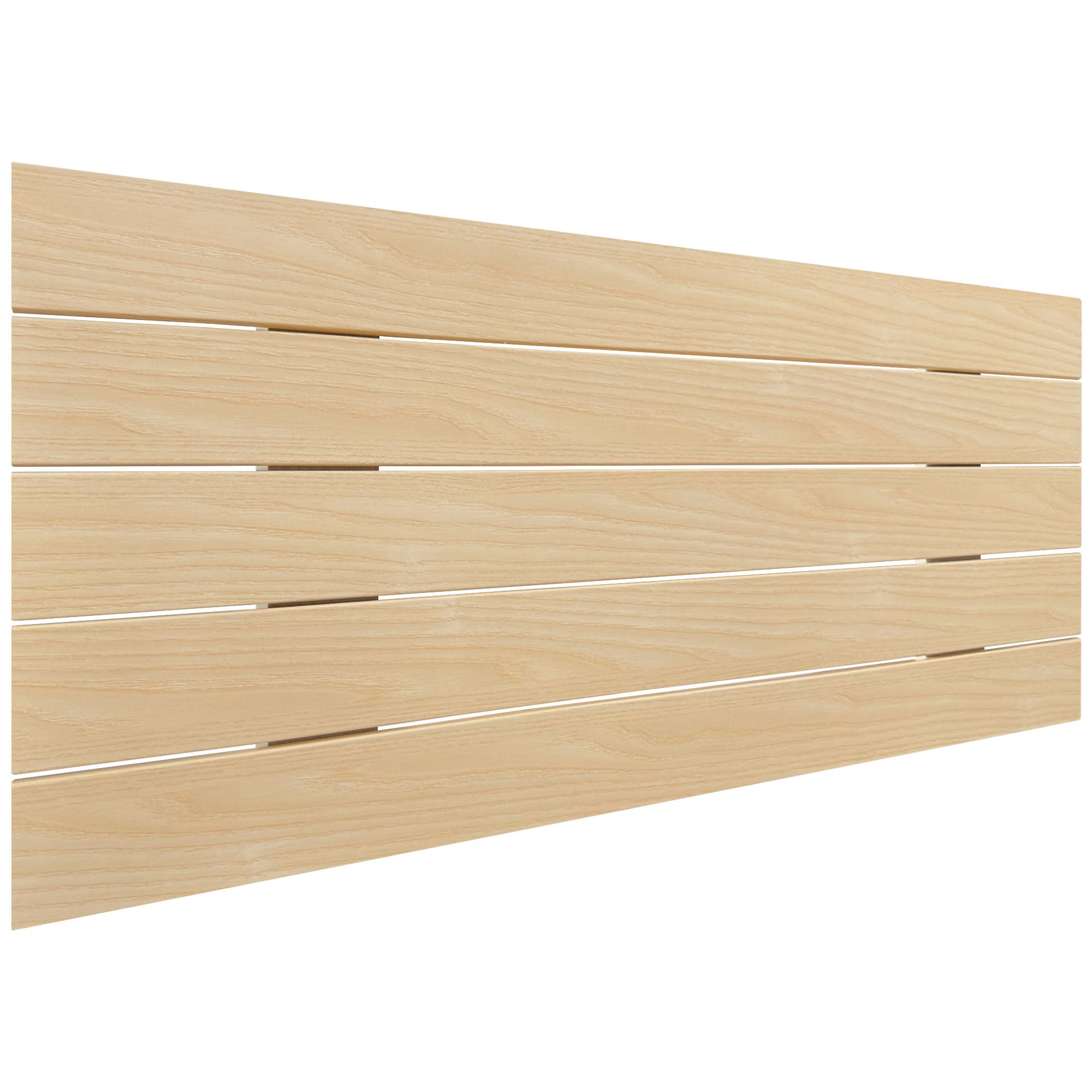 DHOME Cabecero de Madera reciclada DM Estilo Palet Horizontal Cama Palets Herrajes incluidos (90cm, Madera Natural)