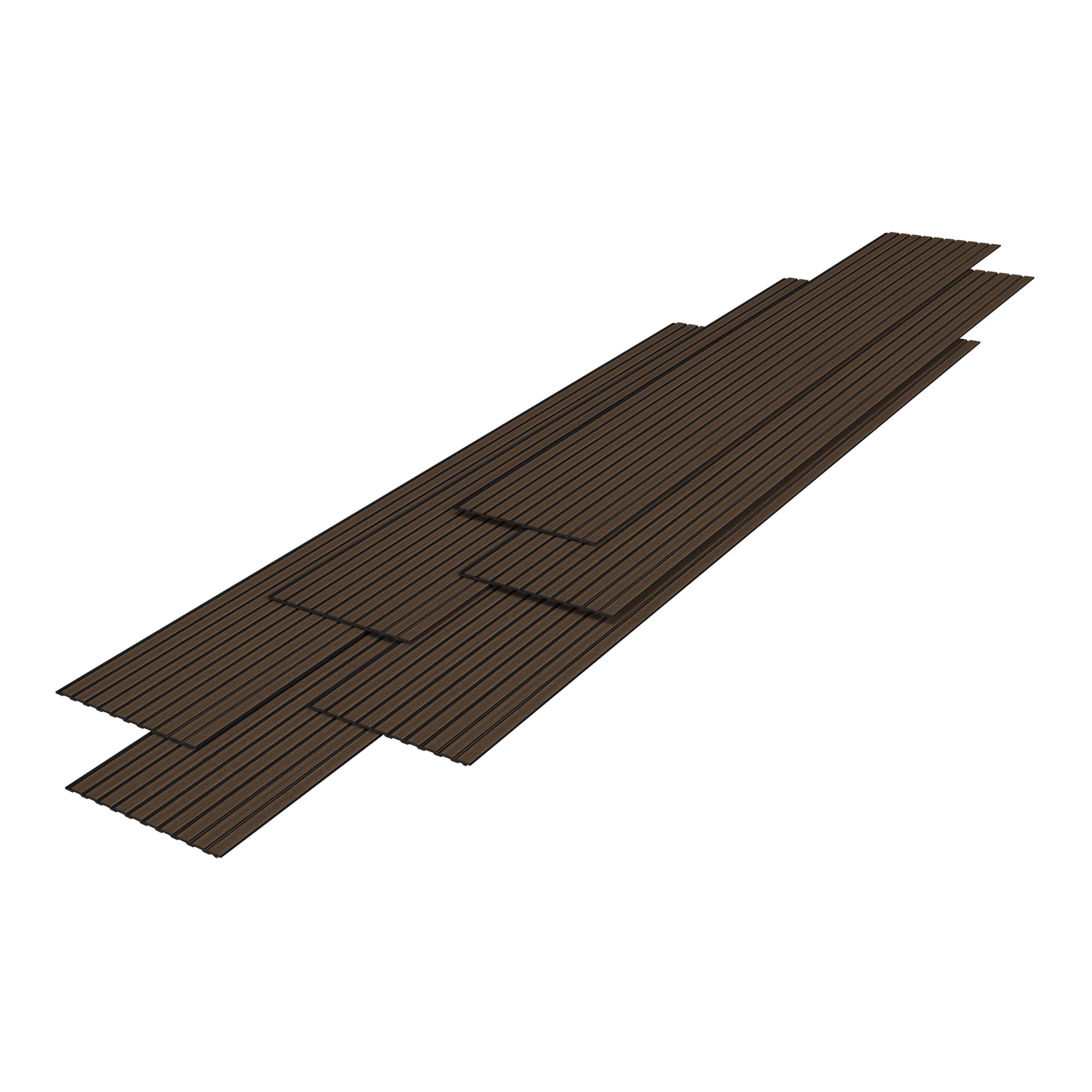 neu.holz Wandpaneele Bronckhorst 24er Set Wandverkleidung zum Kleben 3D Paneele 195 x 31,5 cm Wand Deko Indoor Lamellenwand Dunkler Holzton