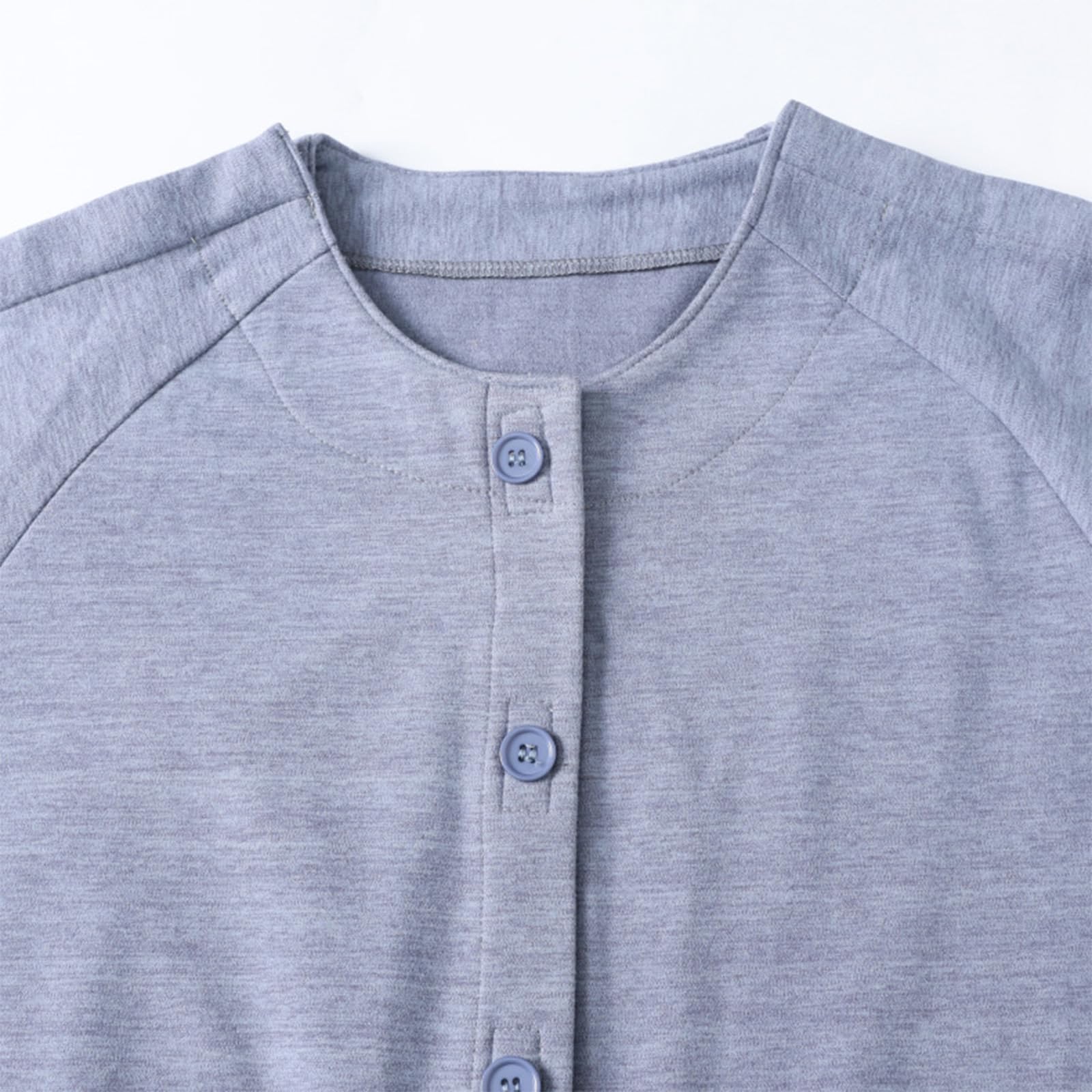 Ropa para el cuidado del paciente, Medical Patient Clothes For Bedridden And Post Surgery In Pink And Grey, Multiple Sizes(Grijs,XXL)