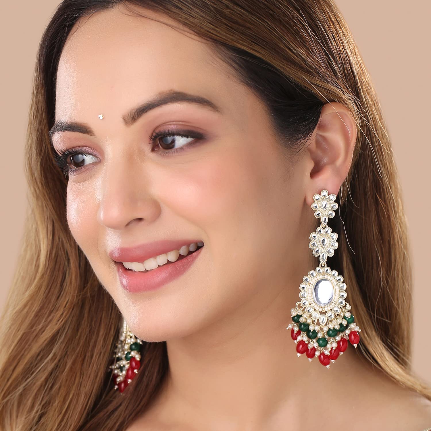Chandbali Kundan Earrings for Women