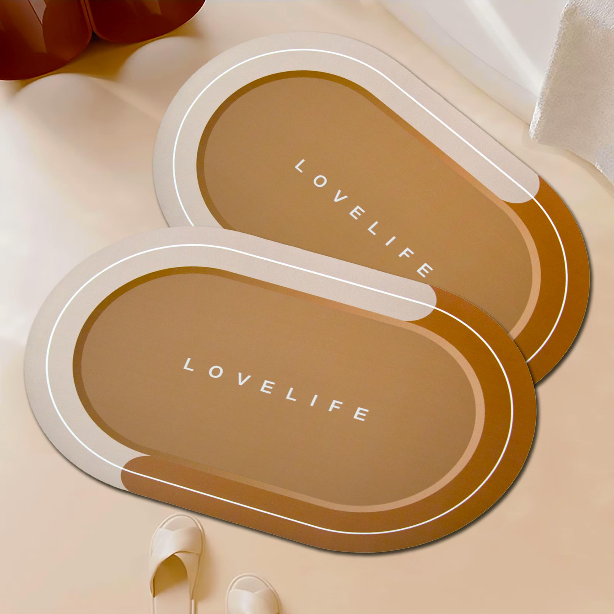 Rubber Bath mats Quick-Drying Non-Slip Bathroom mat Super Absorbent Bath mat Instant Dry Bath mat, Bathroom Rug in Front of The Kitchen Sink, Shower