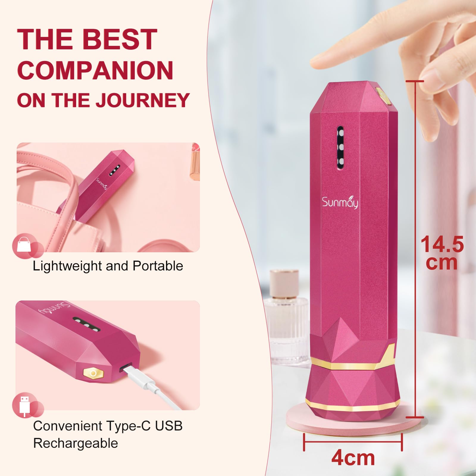 SUNMAY VSkin Radiofrequenz Gesichtsmassagegerät Anti-Aging Faltenreduzierung EMS Hautpflegegerät