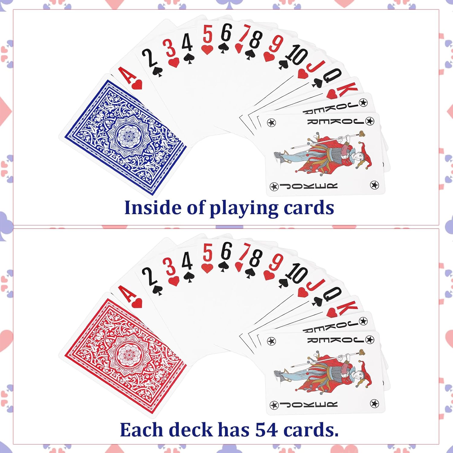 Outus 24 Decks Waterproof Playing Cards Plastic Poker Game Jumbo Index Large Size Waterproof Washable for Texas Holdem Poker Family Game Birthday Party for Beach Pool Camping