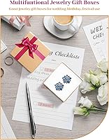 Vista 63 de MESHA Brown Jewelry Gift Boxes with Lids 10 PC, 6x5x1 Cotton Filled Jewelry Boxes, Necklace Gift Box, Bracelet Gift Box, Earring Box, Bulk Jewelry