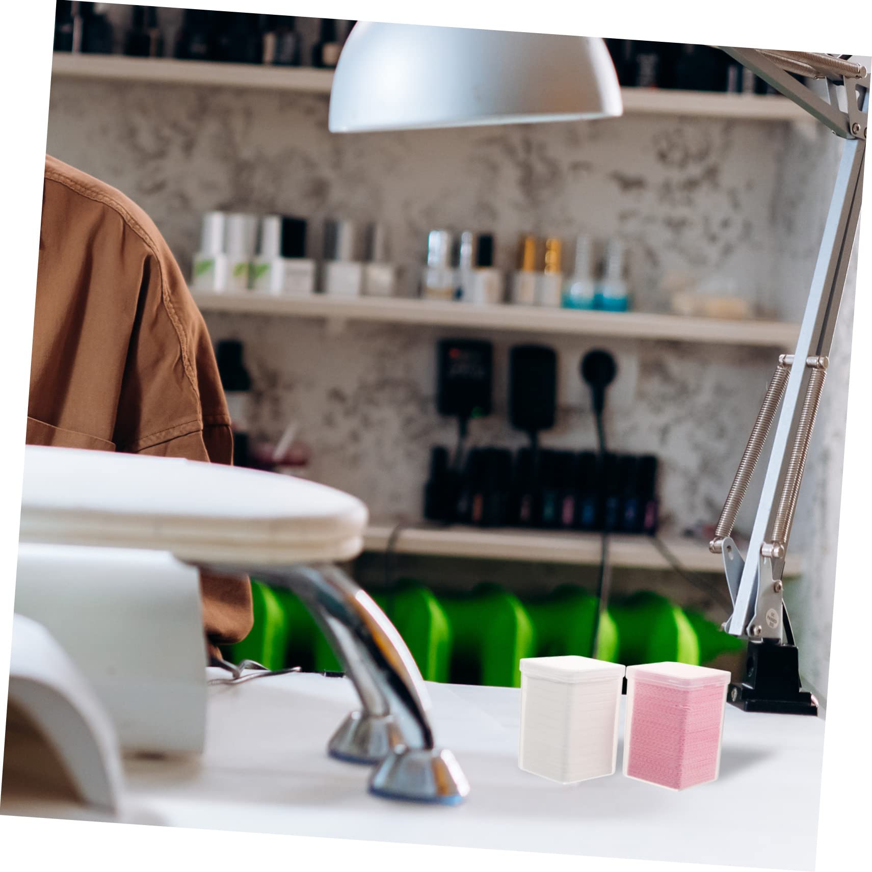 SOESFOUFU Nail Polish Cleaning Pads 2 Boxes Lint Nail Pads Eyelash Extension Cleaning Safe for