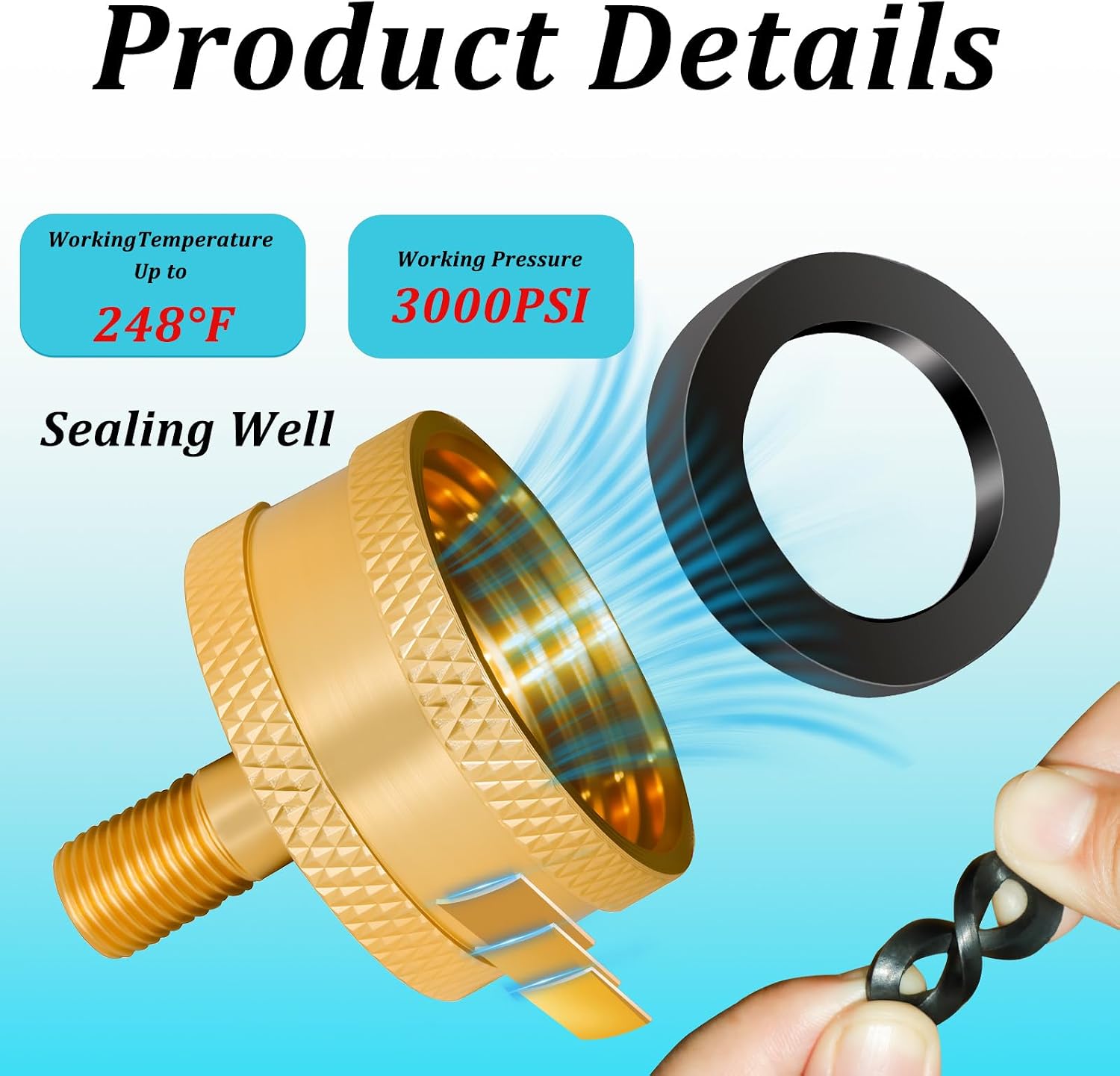 2Pcs RV Blow Out Winterizing Adapter, RV winterize Blowout Adapter, Camper Blow Out Adaptor with Schrader Valve to 3/4'' GHT Garden Hose Connection for RV Camper Travel Trailer Garden Hose