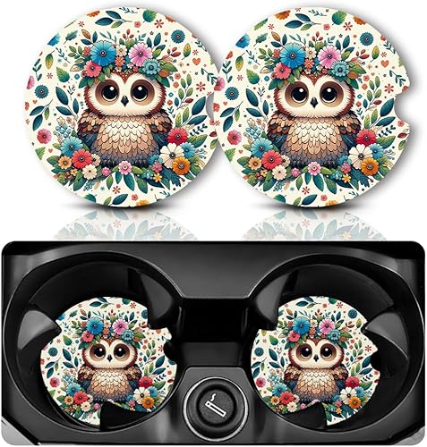 Miniatura 10 de Posavasos de automóvil para portavasos de automóvil, 2 unidades, portavasos para automóvil, tapete de goma antideslizante con muesca para dedo,