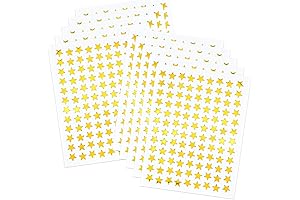 1080pcs Sparkle Stars Gold Foil Sticker
