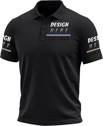 Custom Polo Shirts for Men Design Your Own Golf Jersey Personalized Print/Embroidered Text