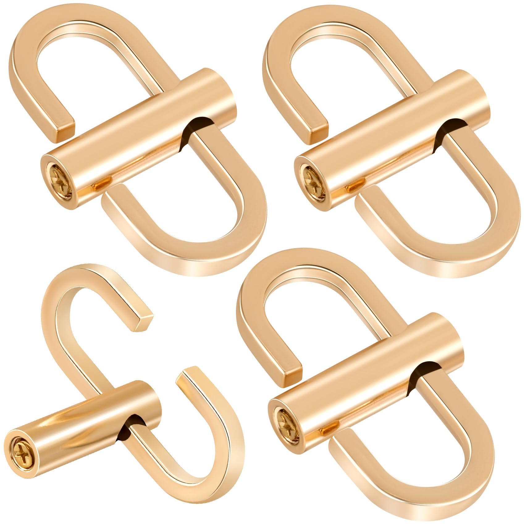 Adjustable Chain Strap Shortener, 360 Rotatable Necklace Shortener Clasp, Strap Adjuster for Purse Necklace Chain-image-26