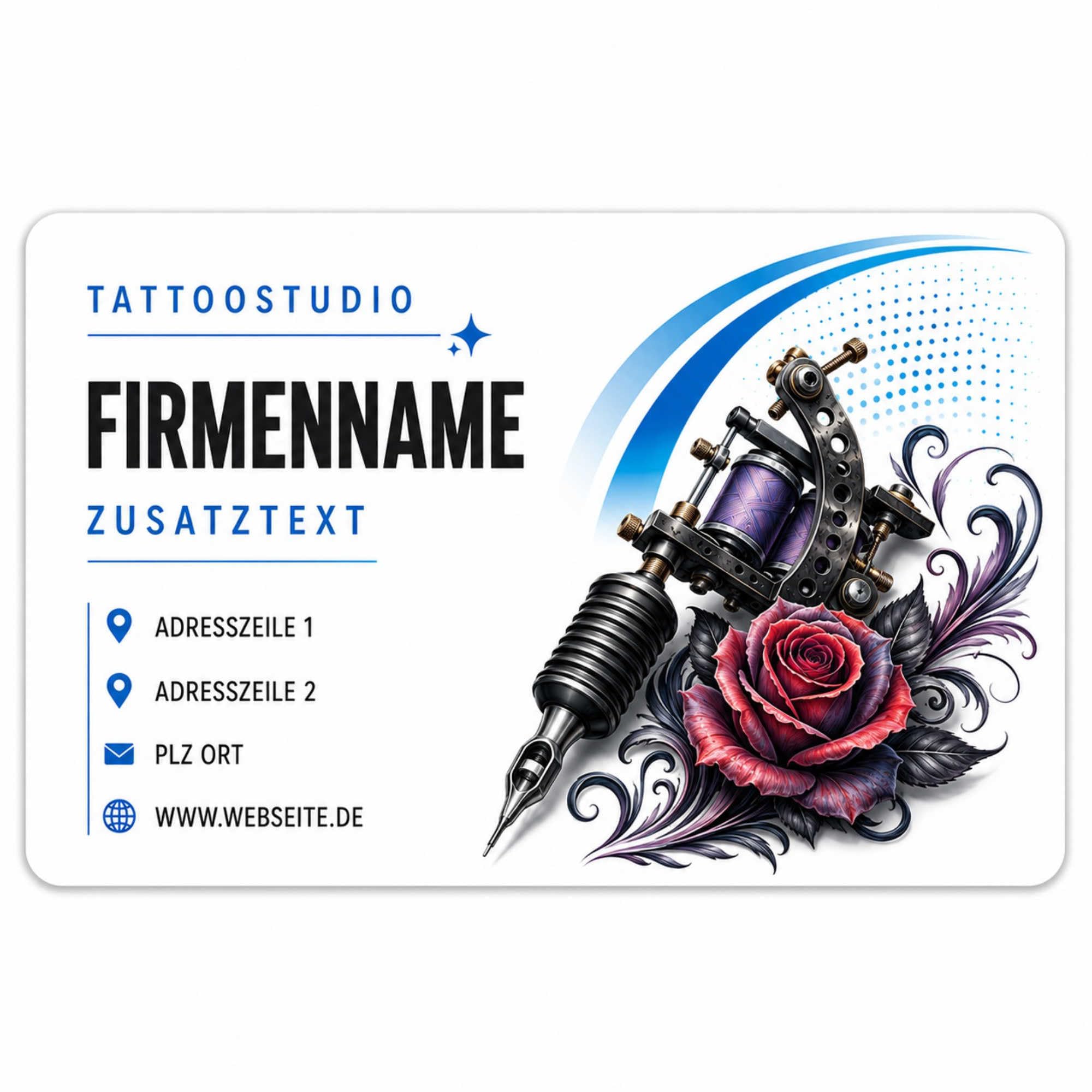 Visitenkarten erstellen - 1000 Stück - Tattoo Studio - beidseitig