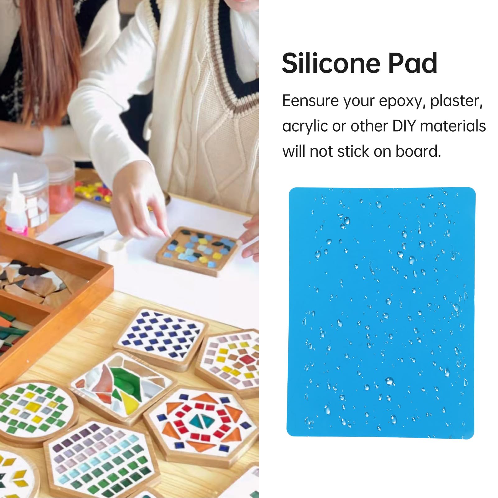 Tavola di Livellamento, 40x30cm Trasparente Tavola Livellamento per Resina Epossidica con Cuscinetto in Silicone Grigio e Blu Tavolo Autolivellante Regolabile Strumento per Versare Acrilico